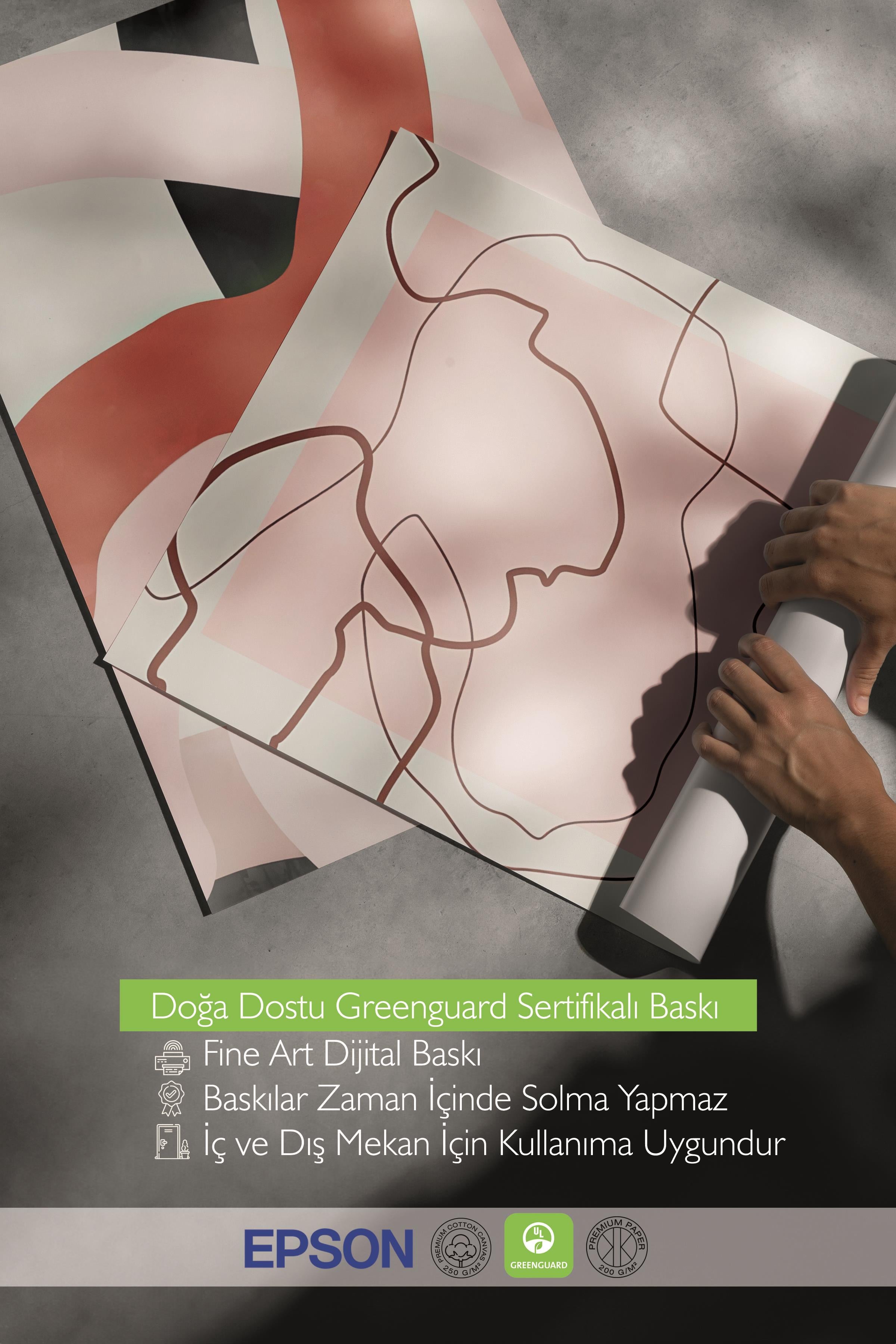 Siyah Çerçeveli Tablo Seti, Kırmızı Boho Duvar Tablosu, 3 Adet Poster Seti, No:300761