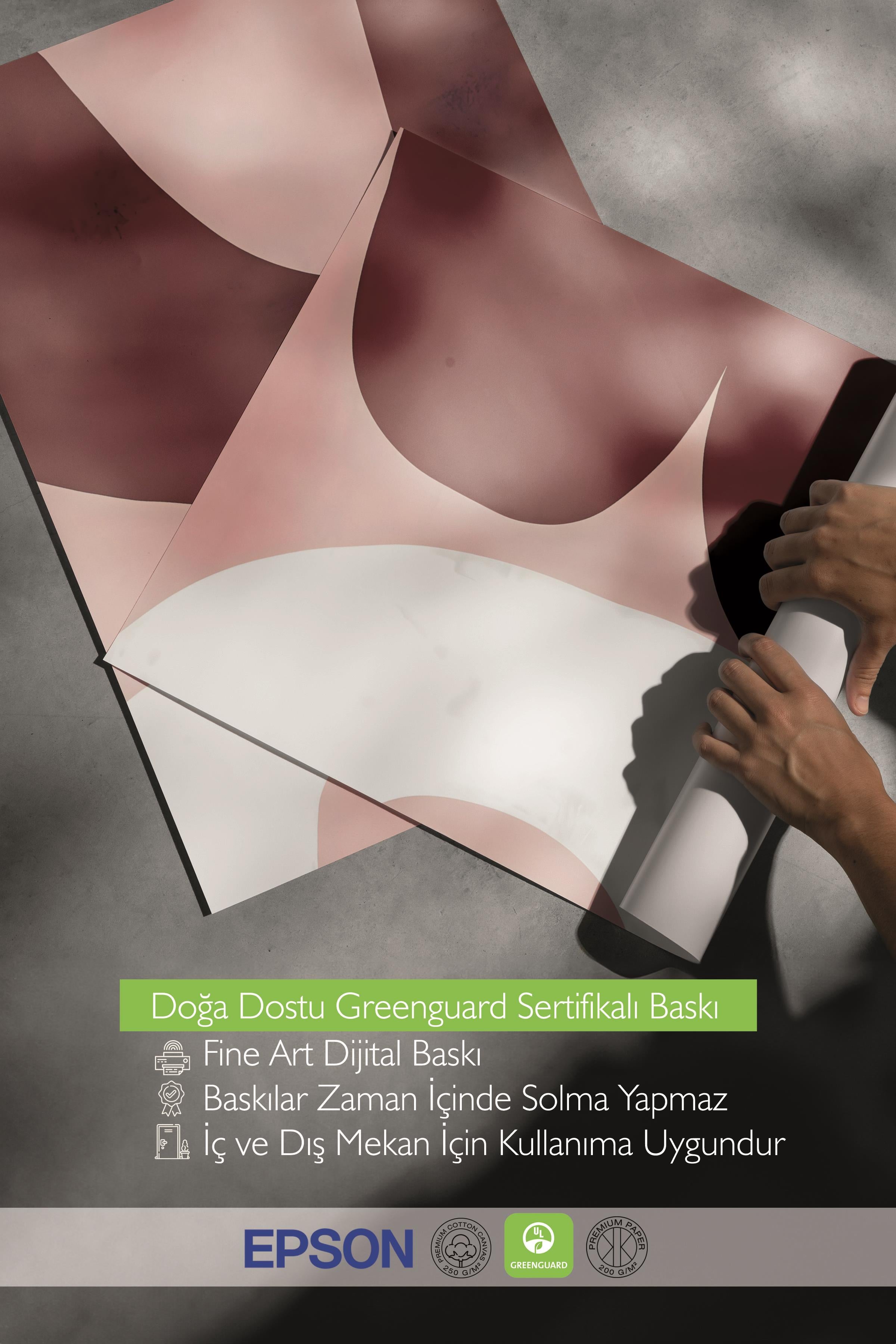 Siyah Çerçeveli Tablo Seti, Kırmızı İllustrasyon Duvar Tablosu, 3 Adet Poster Seti, No:300774