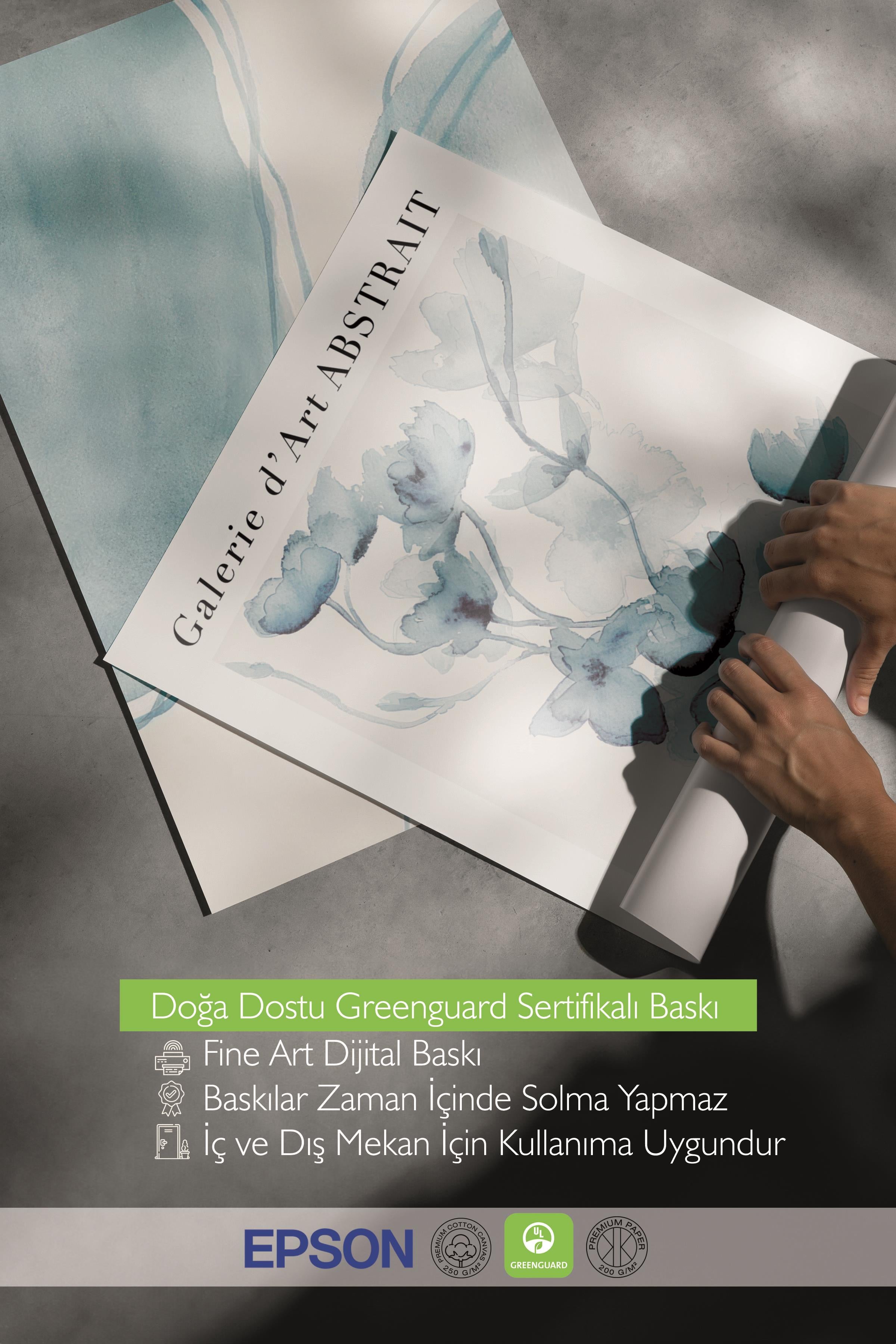 Siyah Çerçeveli Tablo Seti, Soft Açık Mavi Duvar Tablosu, 3 Adet Poster Seti, No:300775