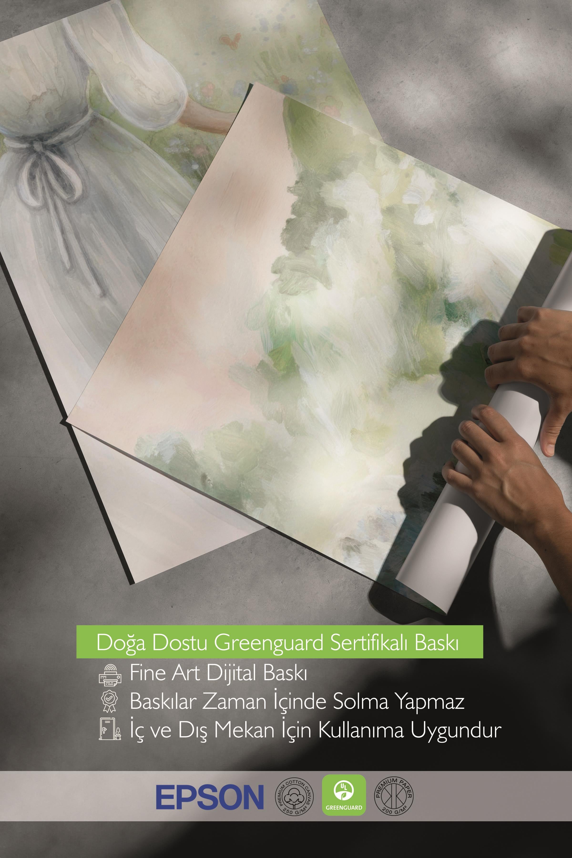 Siyah Çerçeveli Tablo Seti, Soft Yeşil Duvar Tablosu, 3 Adet Poster Seti, No:300768