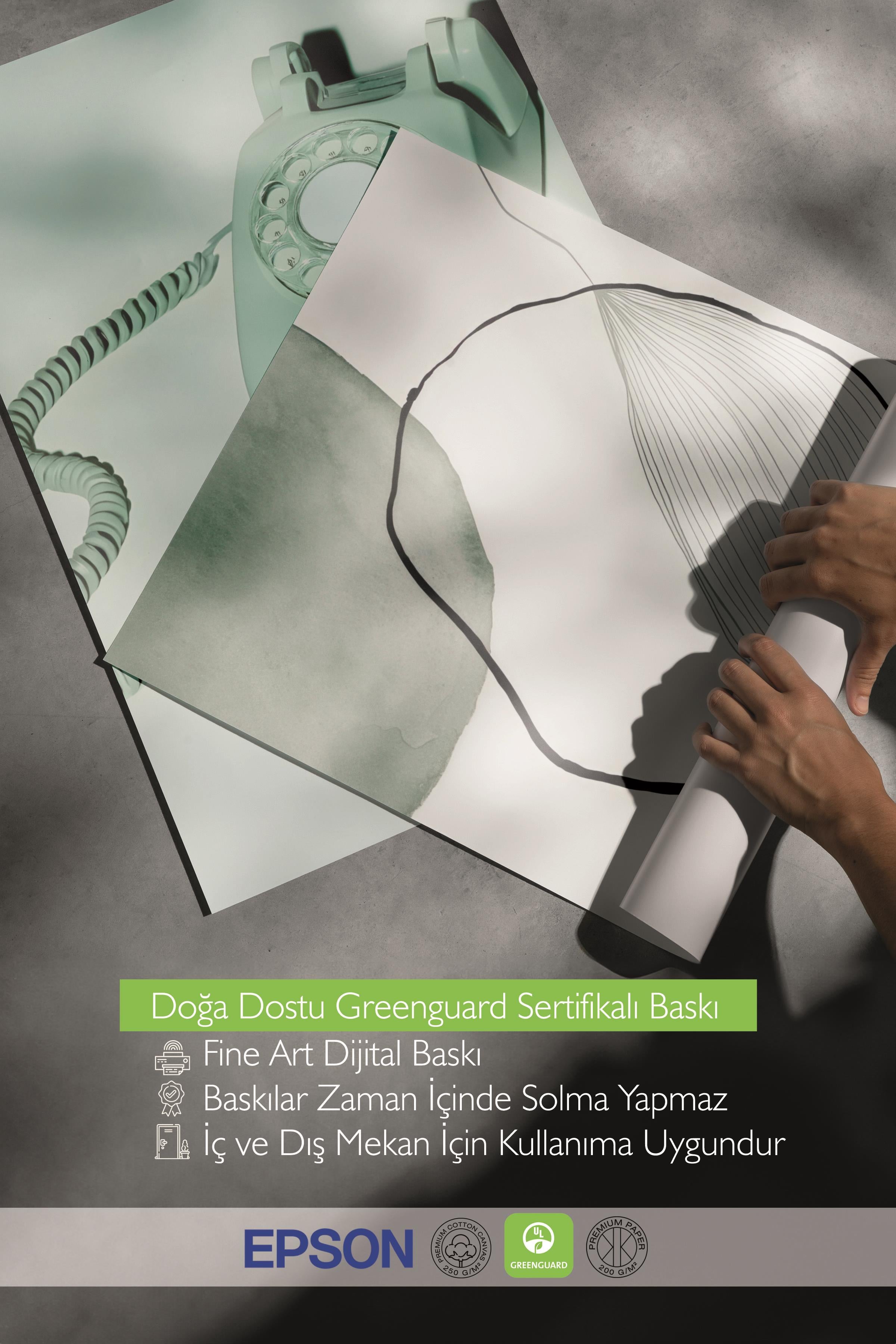 Siyah Çerçeveli Tablo Seti, Turkuaz Duvar Tablosu, 3 Adet Poster Seti, No:300746