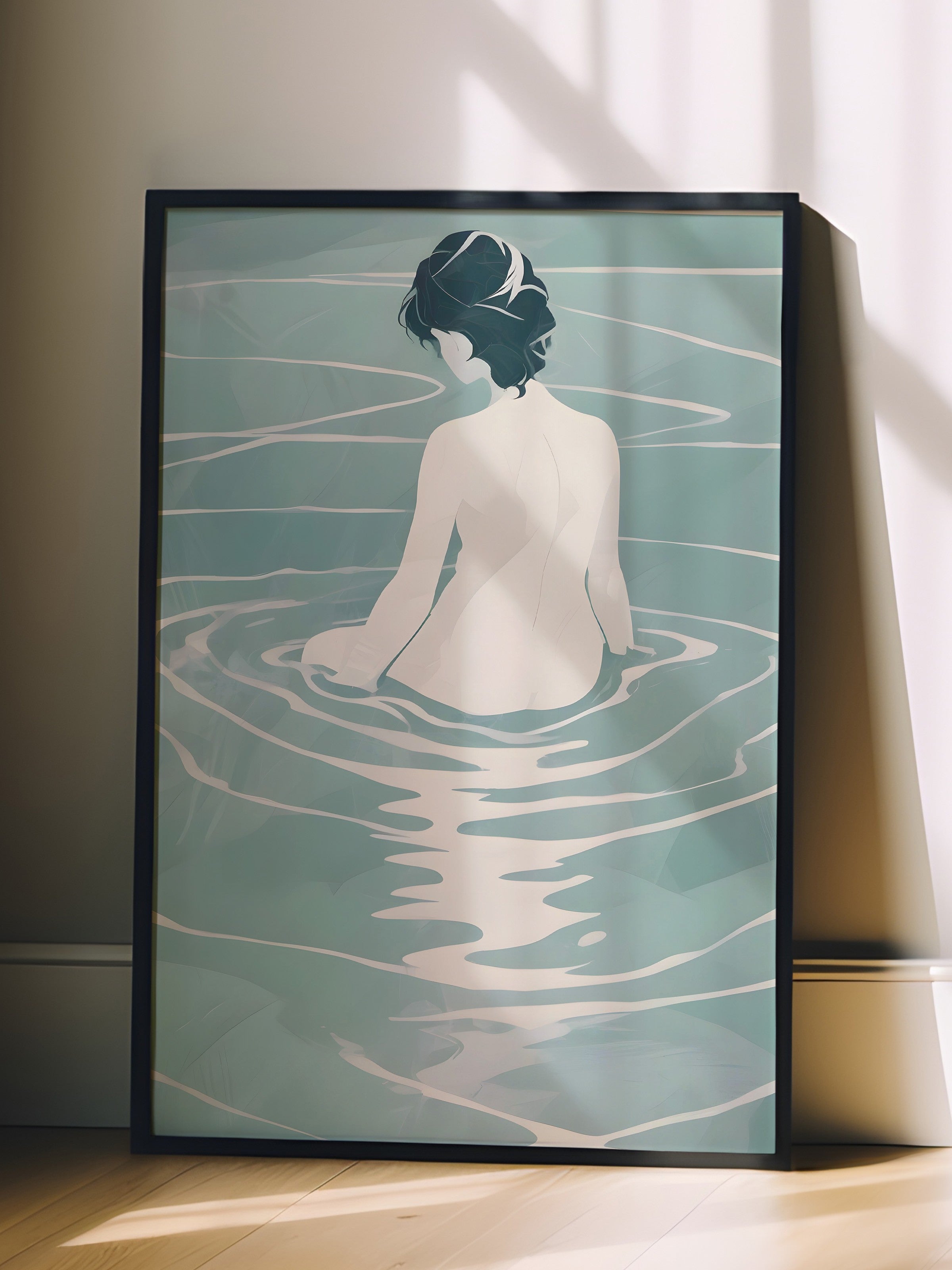 Siyah Çerçeveli Tablo, Vintage Japanese, Comfort Serisi Poster ve Duvar Tablosu, NO:108918