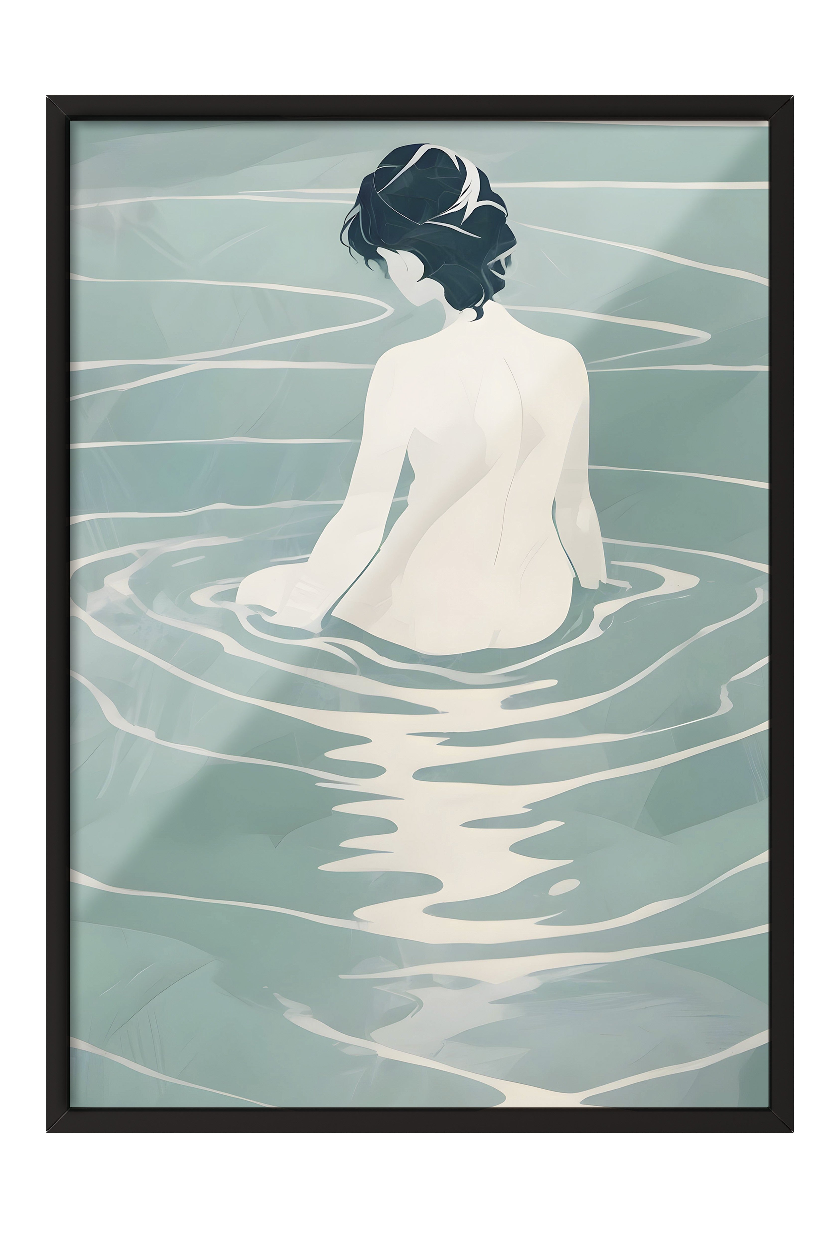 Siyah Çerçeveli Tablo, Vintage Japanese, Comfort Serisi Poster ve Duvar Tablosu, NO:108918