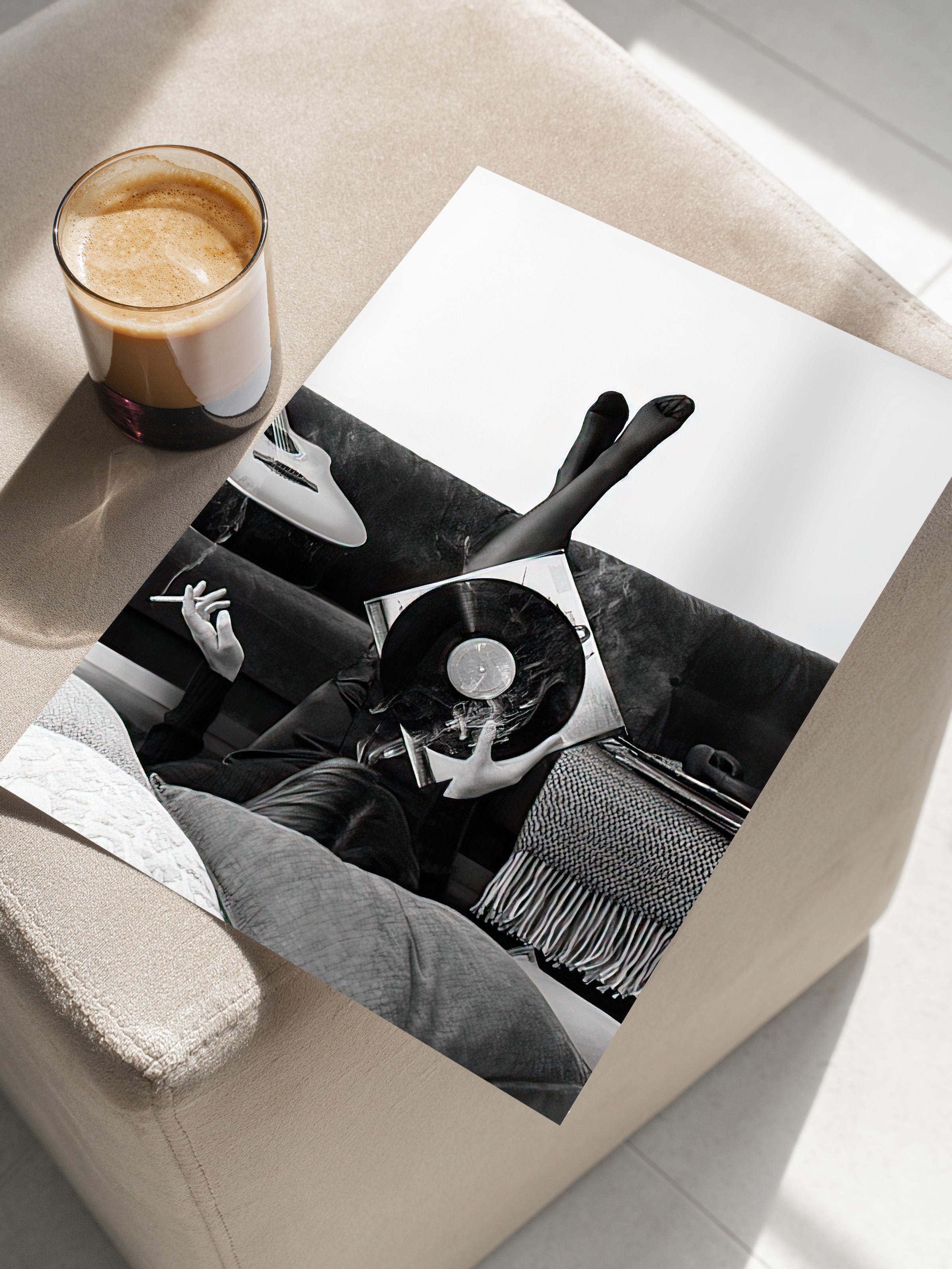 Smoky Vinyl Record Poster, Çerçevesiz Duvar Posteri, Dikey Duvar Tablosu Comfort Serisi NO:108395