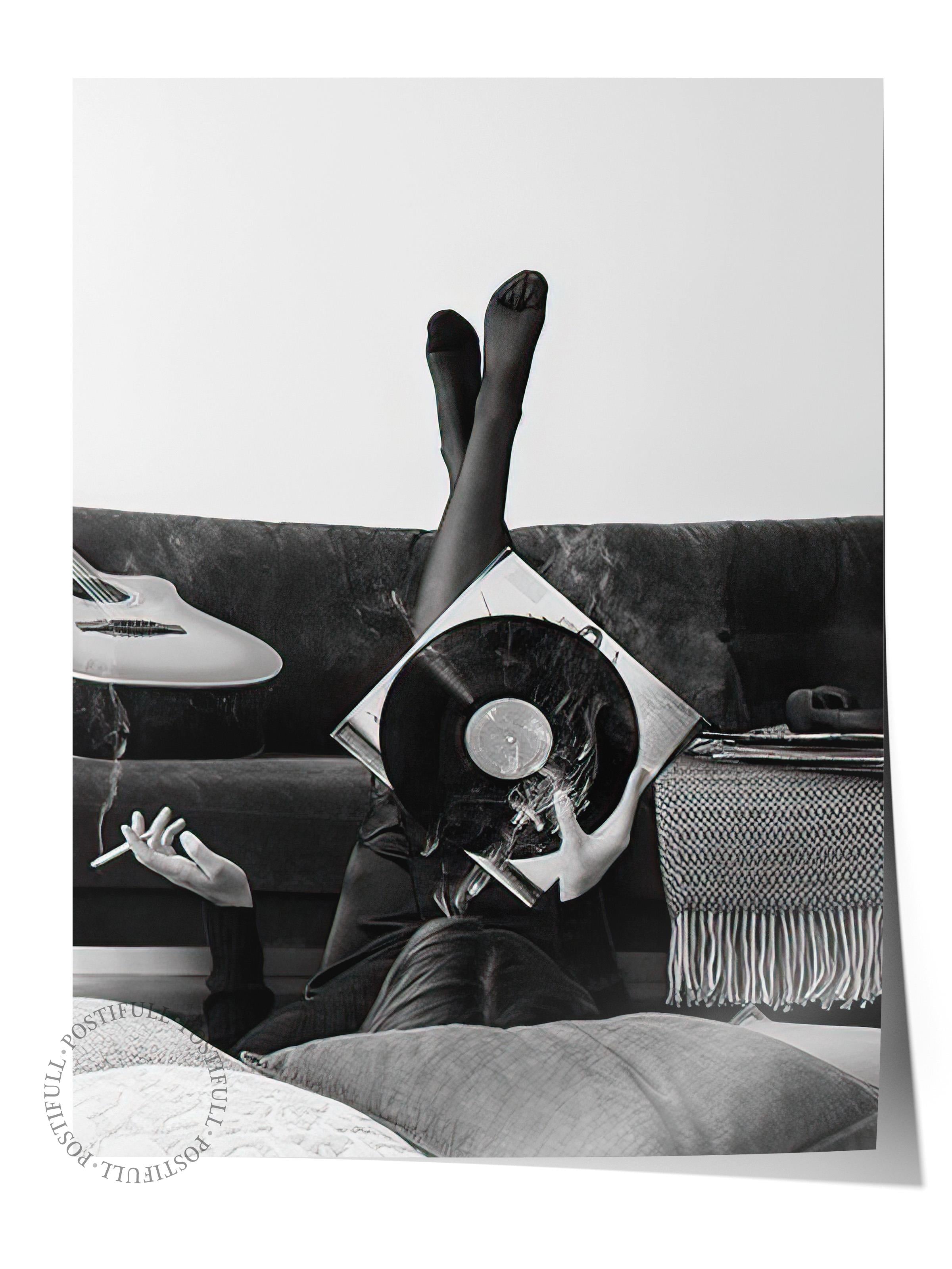 Smoky Vinyl Record Poster, Çerçevesiz Duvar Posteri, Dikey Duvar Tablosu Comfort Serisi NO:108395