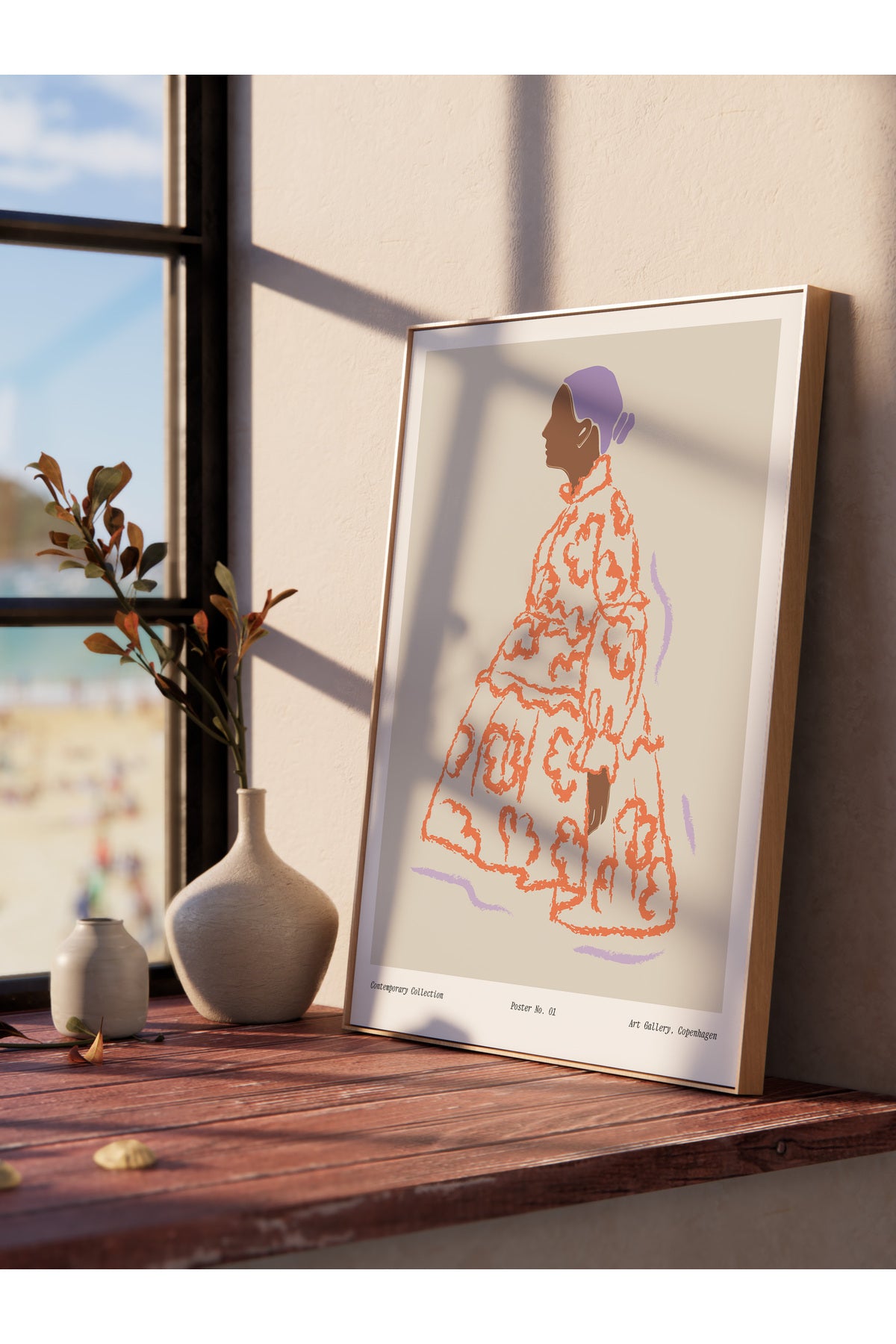 Soft Bohem Duvar Posteri, İskandinav Temalı Çerçevesiz Poster - Yatak Odası, Salon Duvar Dekoru