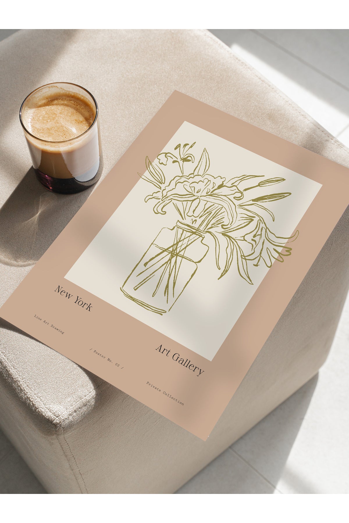 Soft Bohem Duvar Posteri, İskandinav Temalı Çerçevesiz Poster - Yatak Odası, Salon Duvar Dekoru