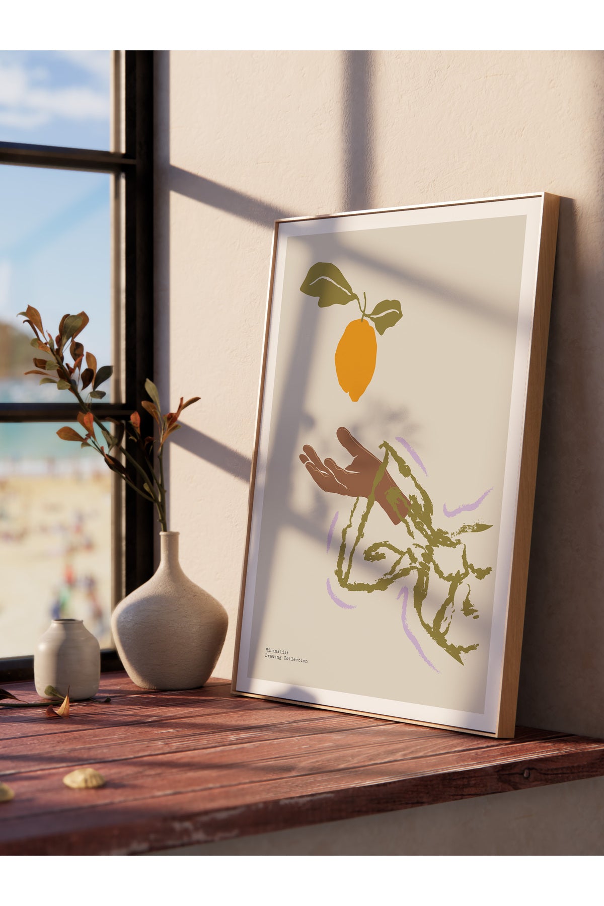 Soft Bohem Duvar Posteri, İskandinav Temalı Çerçevesiz Poster - Yatak Odası, Salon Duvar Dekoru