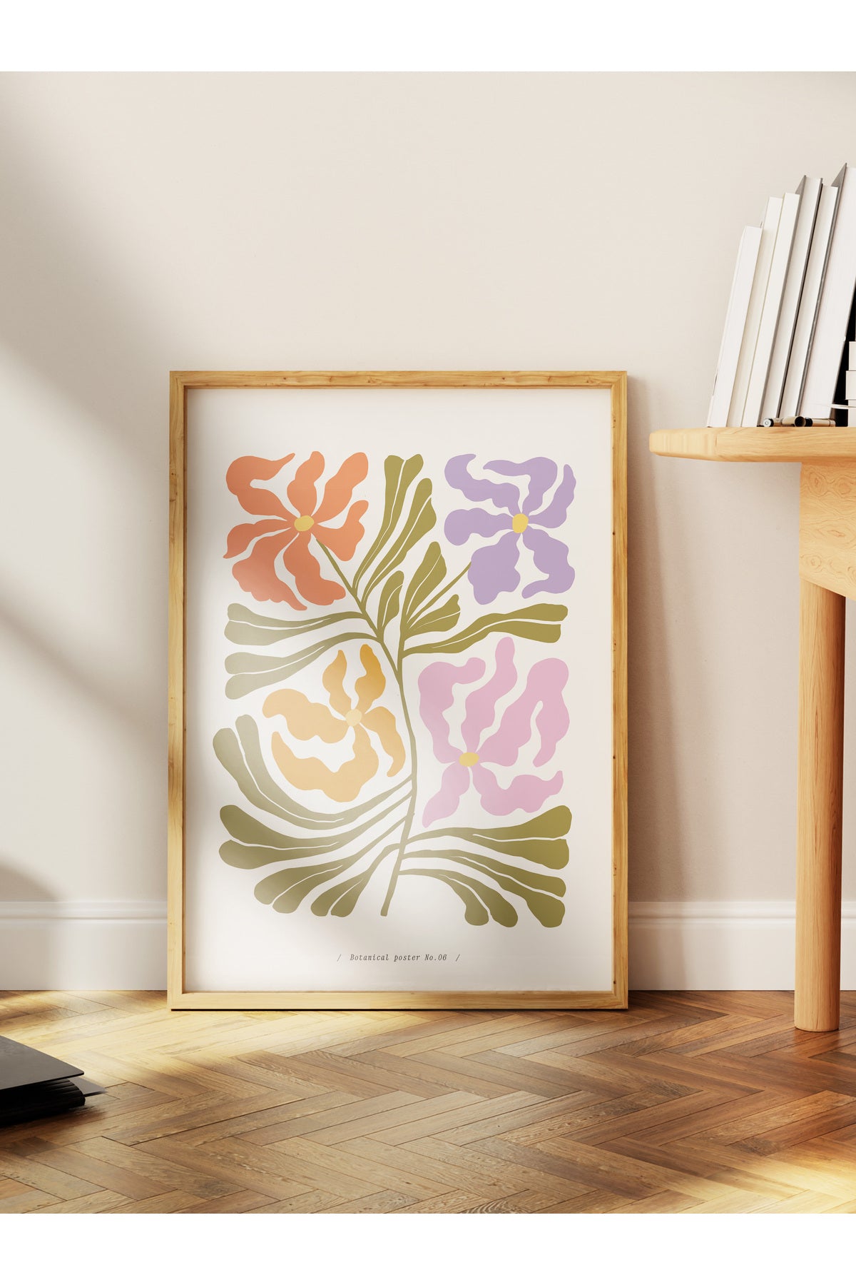 Soft Bohem Duvar Posteri, İskandinav Temalı Çerçevesiz Poster - Yatak Odası, Salon Duvar Dekoru