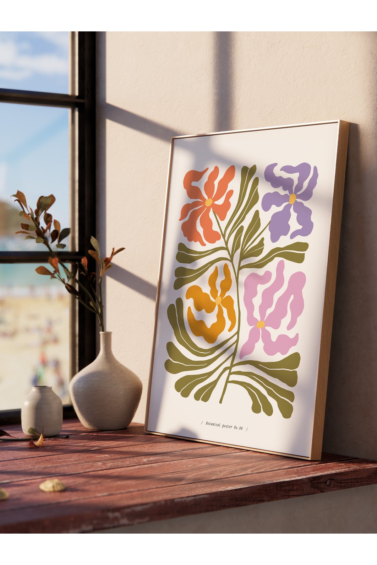 Soft Bohem Duvar Posteri, İskandinav Temalı Çerçevesiz Poster - Yatak Odası, Salon Duvar Dekoru