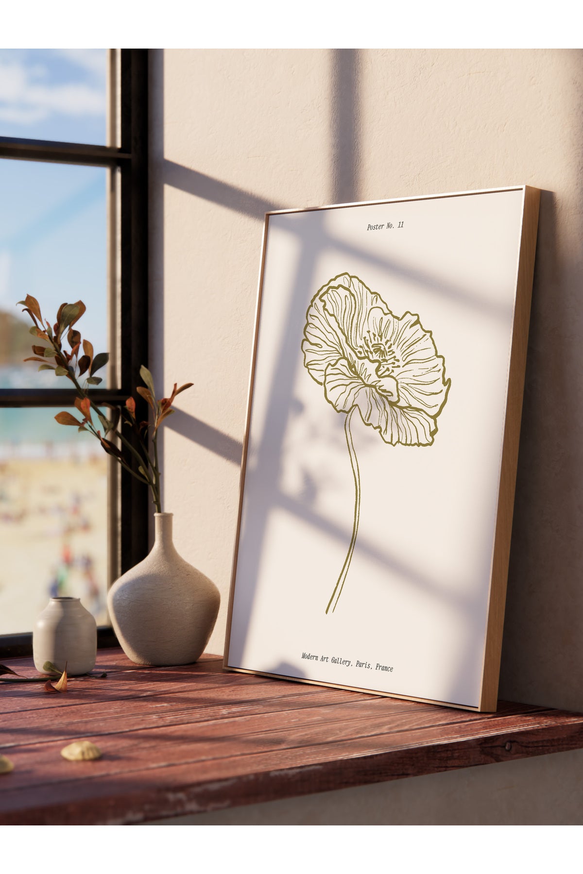 Soft Bohem Duvar Posteri, İskandinav Temalı Çerçevesiz Poster - Yatak Odası, Salon Duvar Dekoru