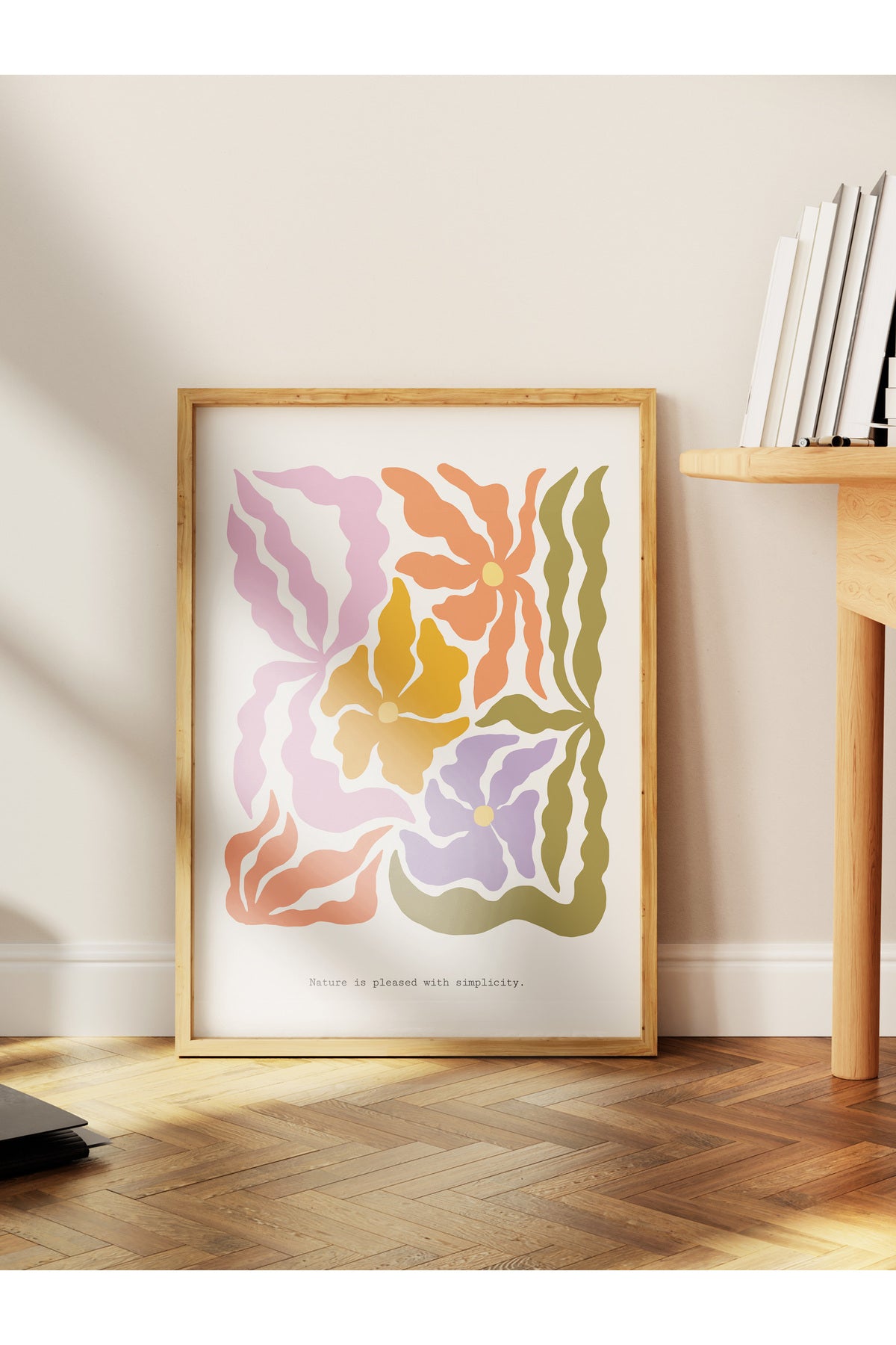 Soft Bohem Duvar Posteri, İskandinav Temalı Çerçevesiz Poster - Yatak Odası, Salon Duvar Dekoru