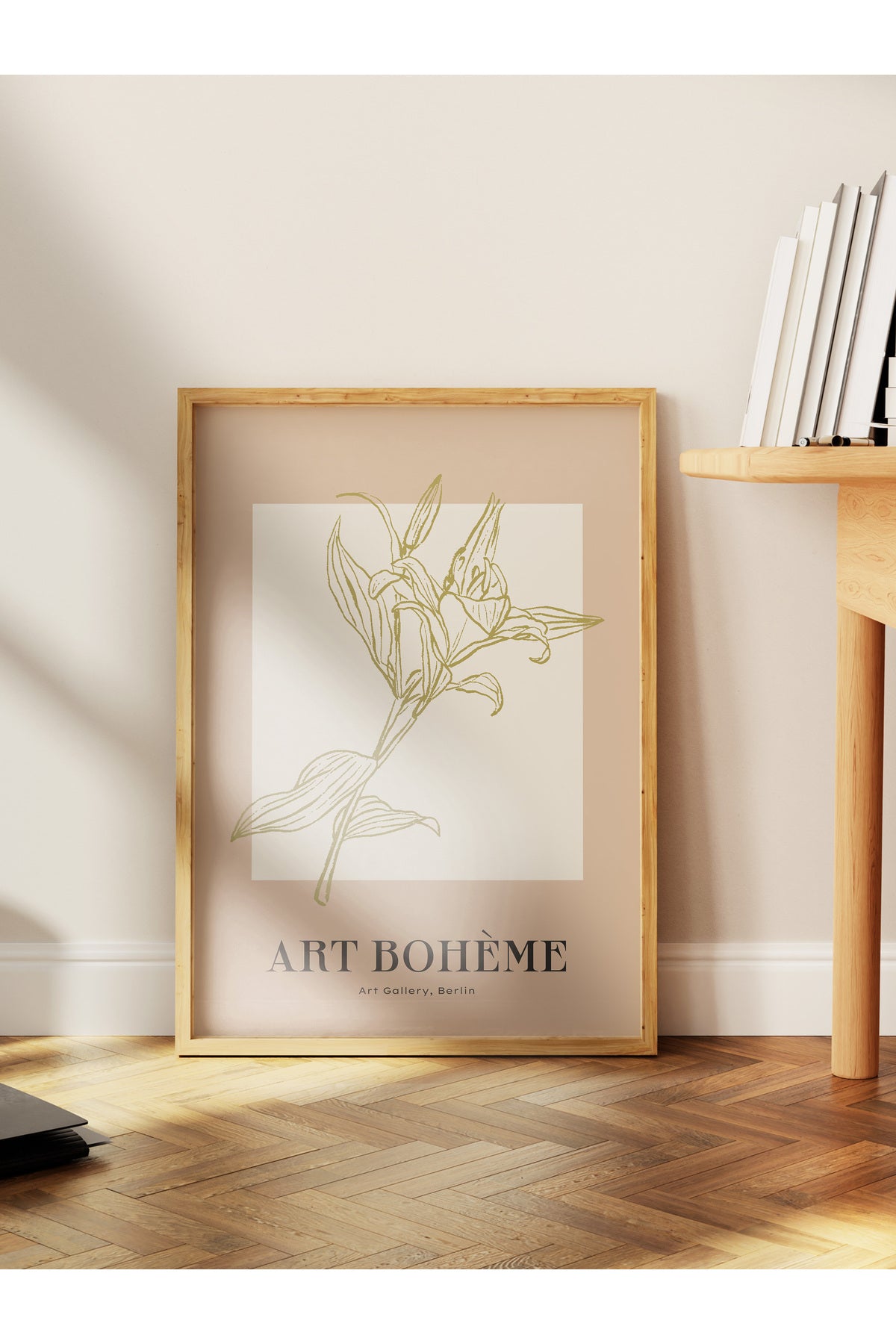 Soft Bohem Duvar Posteri, İskandinav Temalı Çerçevesiz Poster - Yatak Odası, Salon Duvar Dekoru
