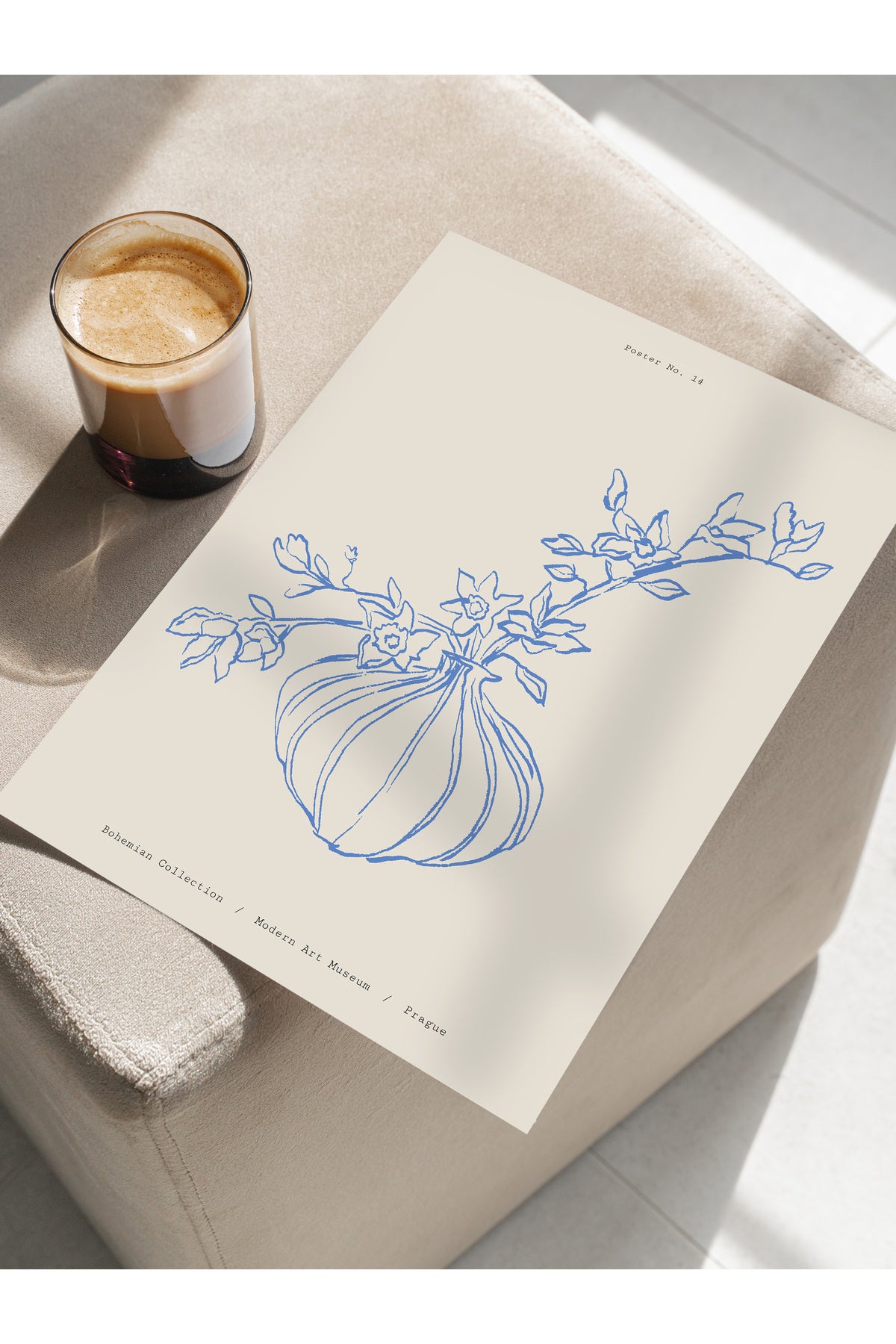 Soft Bohem Duvar Posteri, İskandinav Temalı Çerçevesiz Poster - Yatak Odası, Salon Duvar Dekoru