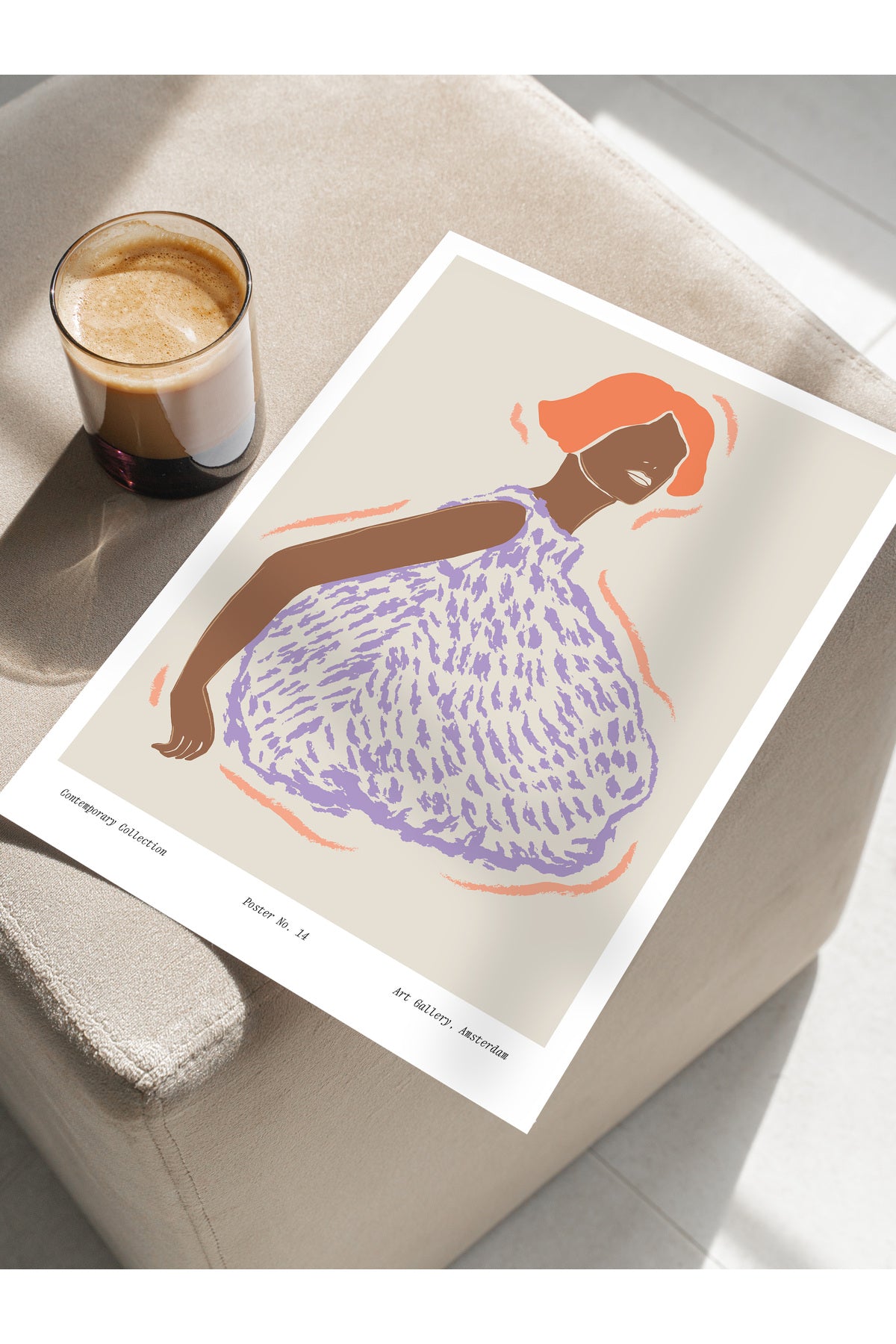 Soft Bohem Duvar Posteri, İskandinav Temalı Çerçevesiz Poster - Yatak Odası, Salon Duvar Dekoru