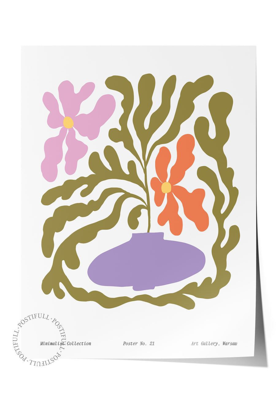 Soyut Çiçek Deseni Bohem & Boho Çerçevesiz Poster