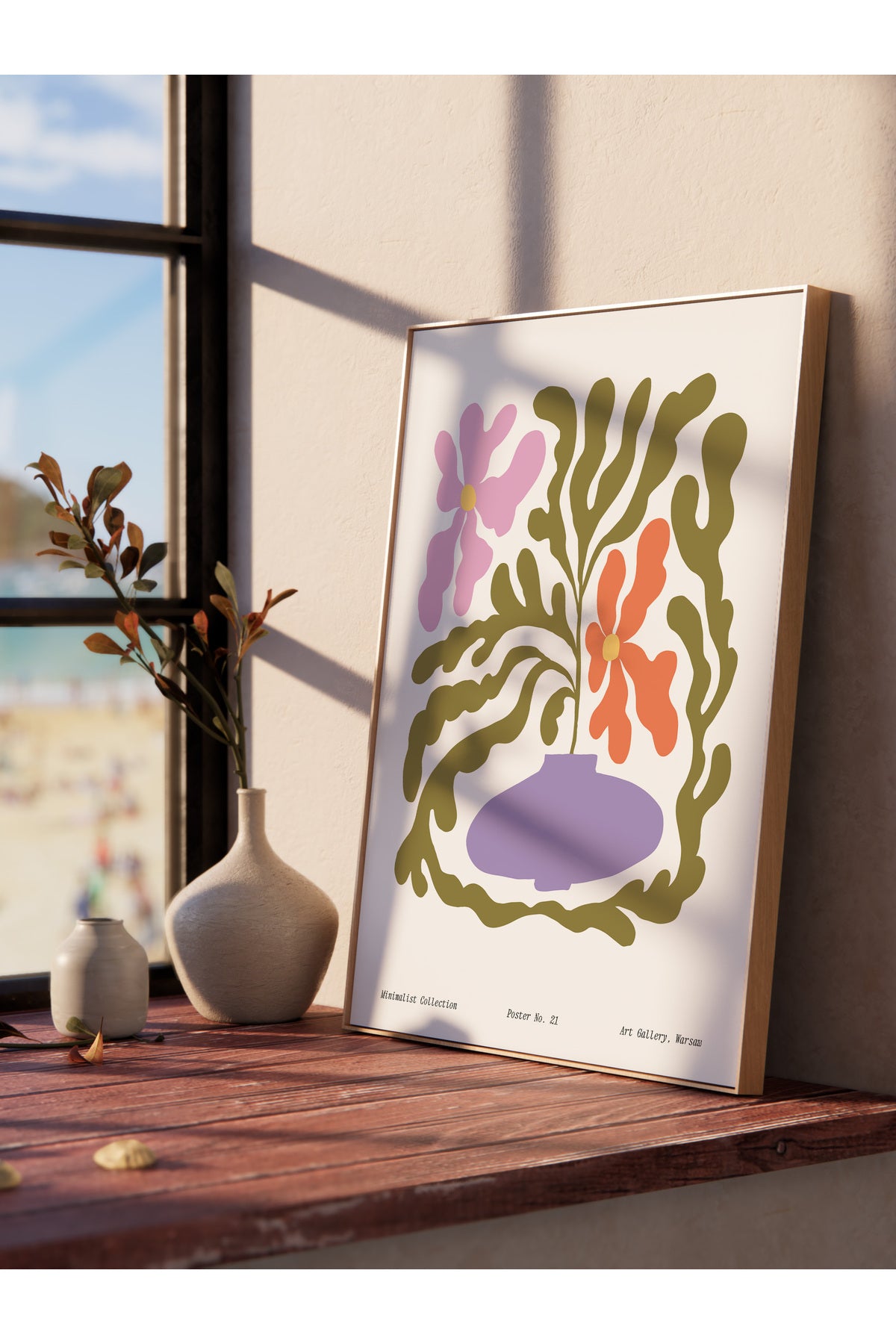 Soft Bohem Duvar Posteri, İskandinav Temalı Çerçevesiz Poster - Yatak Odası, Salon Duvar Dekoru