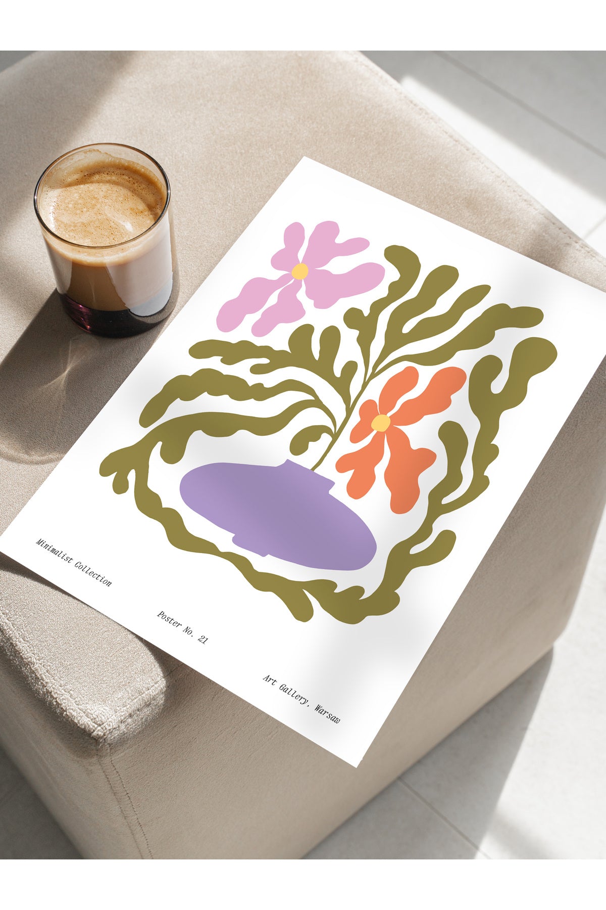 Soft Bohem Duvar Posteri, İskandinav Temalı Çerçevesiz Poster - Yatak Odası, Salon Duvar Dekoru