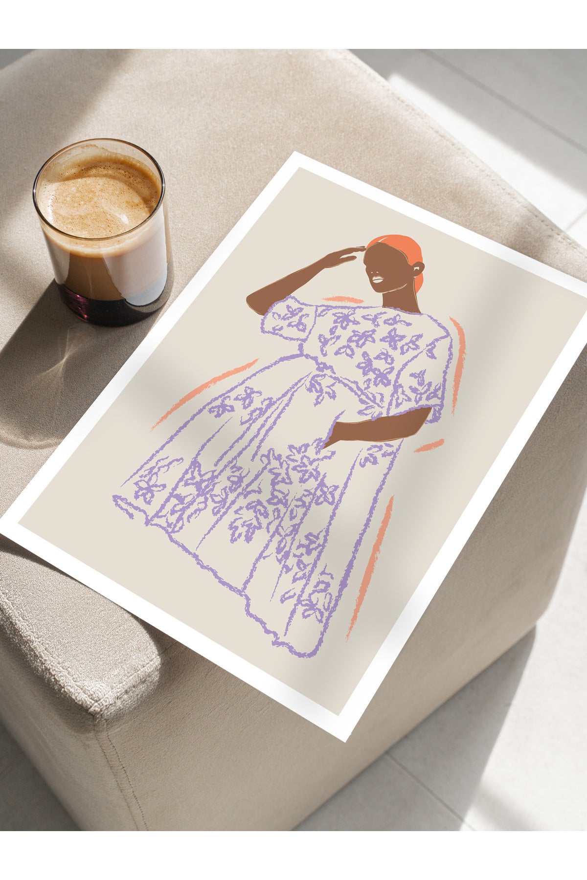 Soft Bohem Duvar Posteri, İskandinav Temalı Çerçevesiz Poster - Yatak Odası, Salon Duvar Dekoru