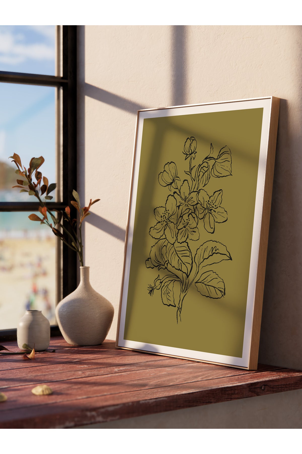 Soft Bohem Duvar Posteri, İskandinav Temalı Çerçevesiz Poster - Yatak Odası, Salon Duvar Dekoru