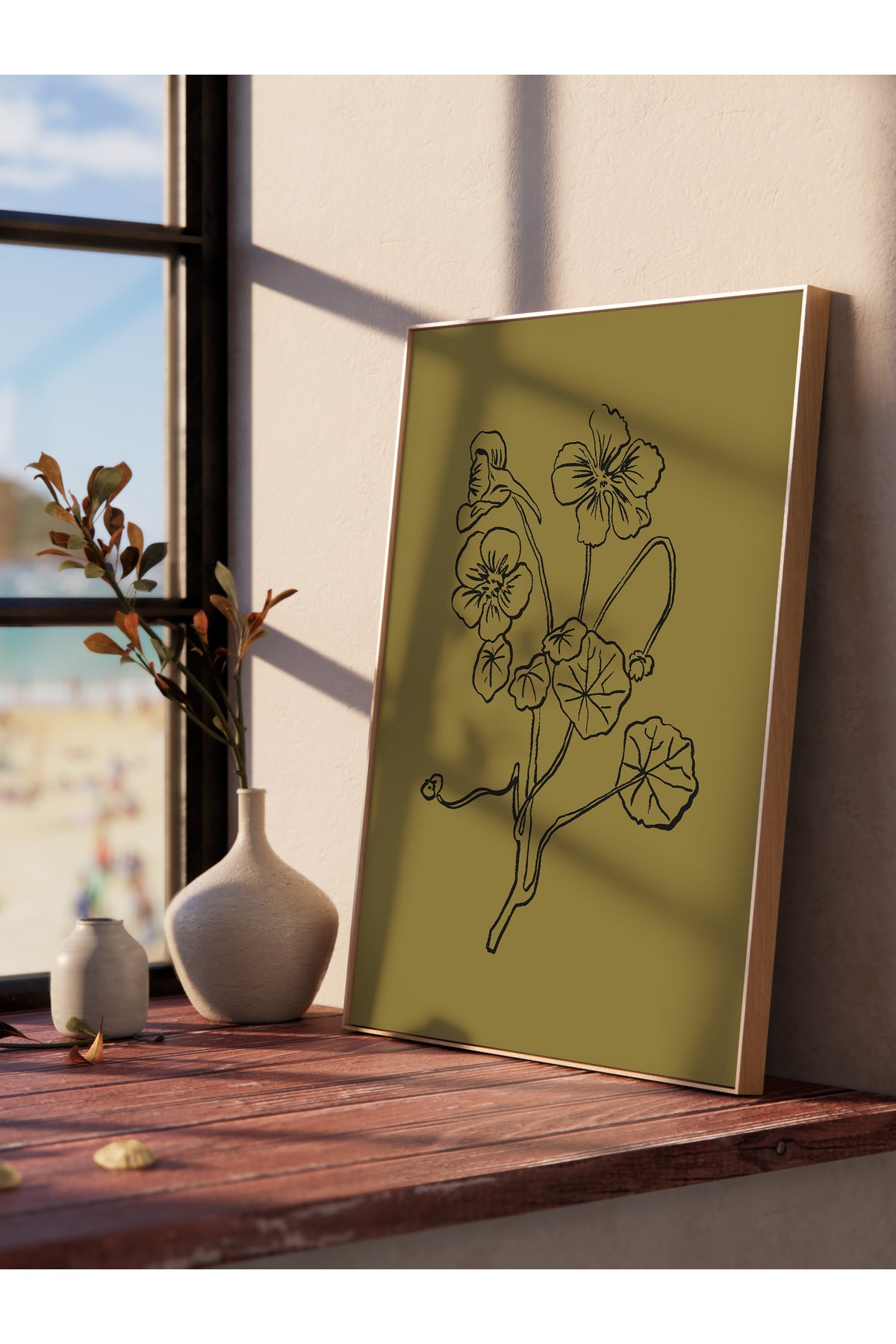 Soft Bohem Duvar Posteri, İskandinav Temalı Çerçevesiz Poster - Yatak Odası, Salon Duvar Dekoru