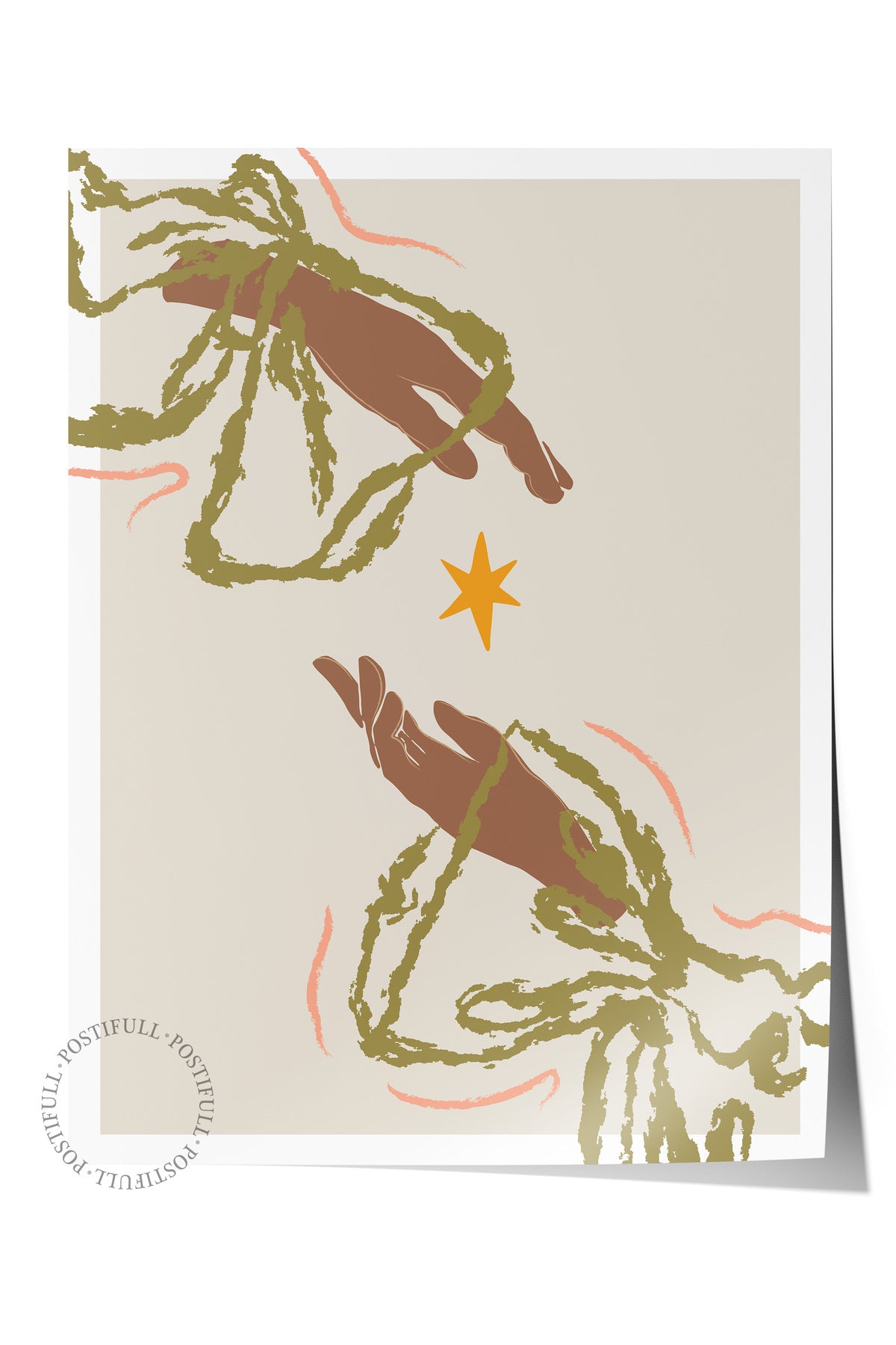 Soft Bohem Duvar Posteri, İskandinav Temalı Çerçevesiz Poster - Yatak Odası, Salon Duvar Dekoru