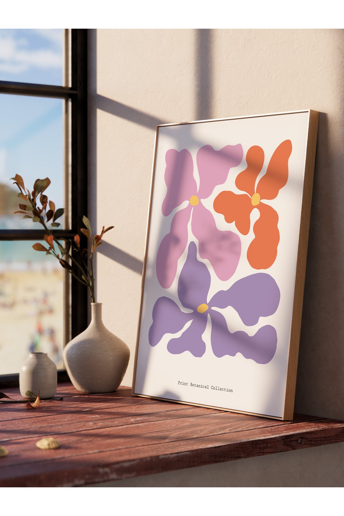 Soft Bohem Duvar Posteri, İskandinav Temalı Çerçevesiz Poster - Yatak Odası, Salon Duvar Dekoru