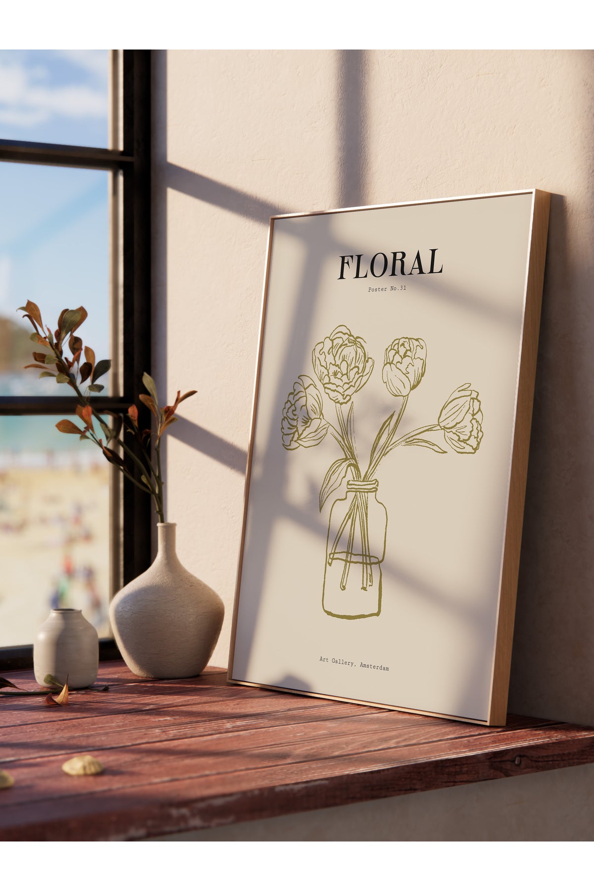 Soft Bohem Duvar Posteri, İskandinav Temalı Çerçevesiz Poster - Yatak Odası, Salon Duvar Dekoru