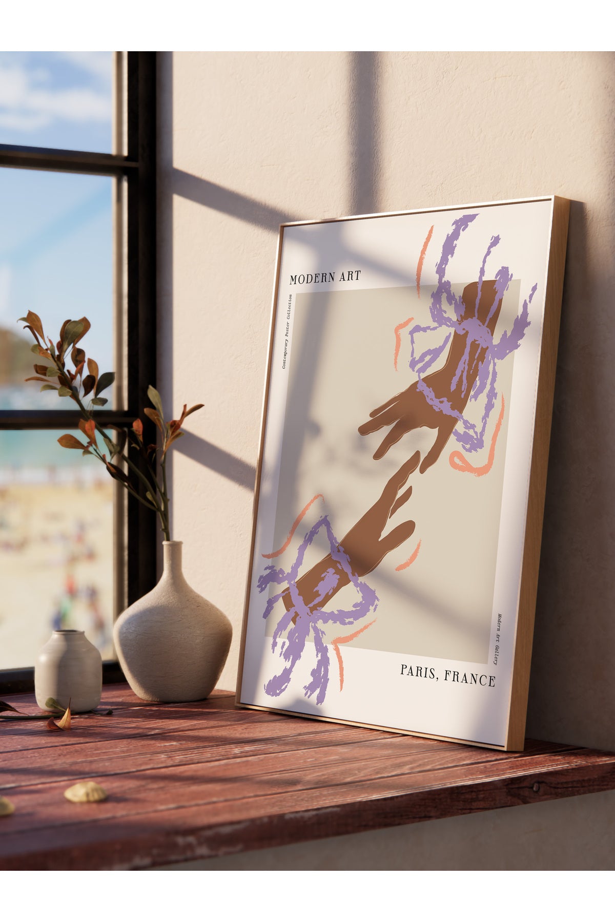 Soft Bohem Duvar Posteri, İskandinav Temalı Çerçevesiz Poster - Yatak Odası, Salon Duvar Dekoru