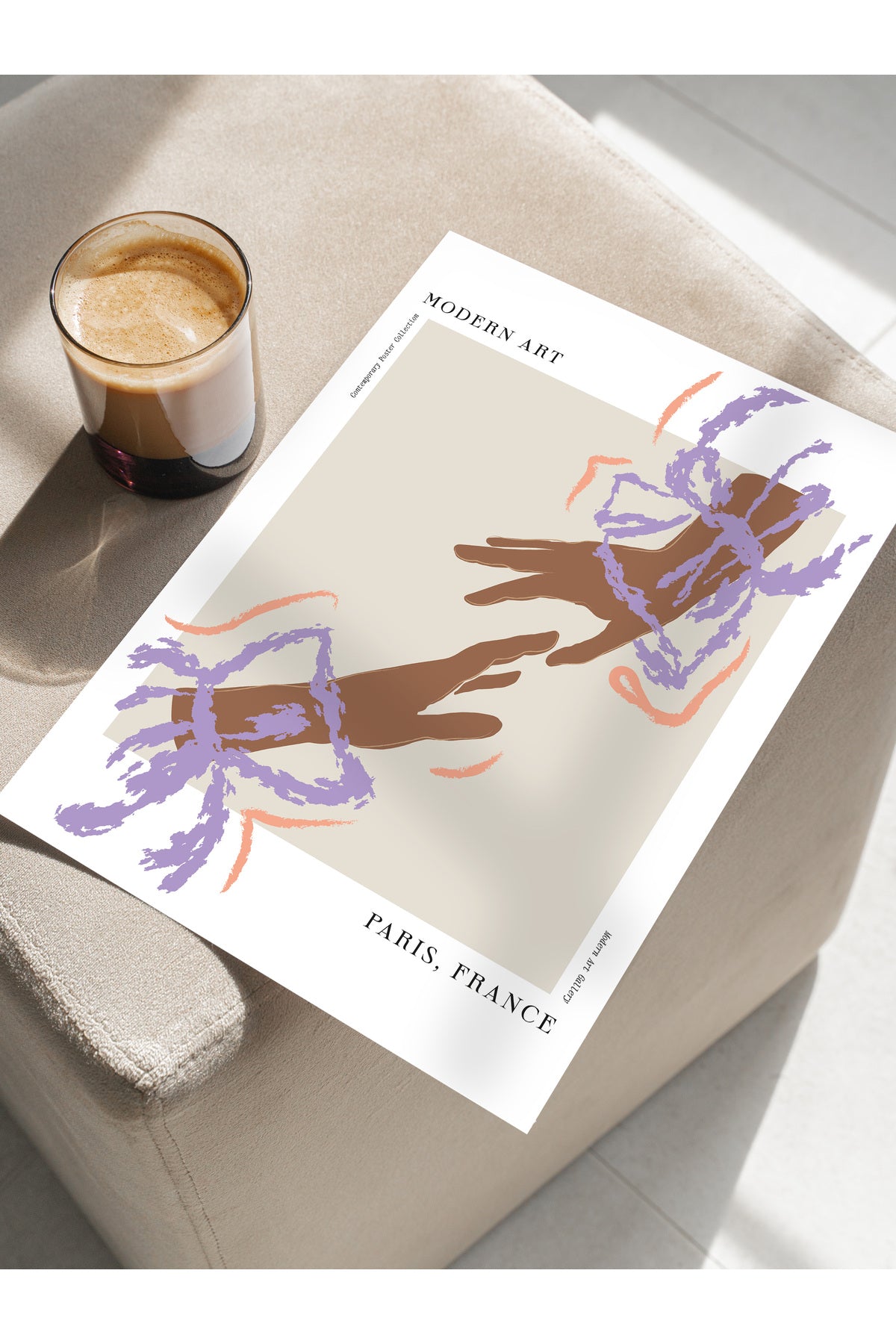 Soft Bohem Duvar Posteri, İskandinav Temalı Çerçevesiz Poster - Yatak Odası, Salon Duvar Dekoru