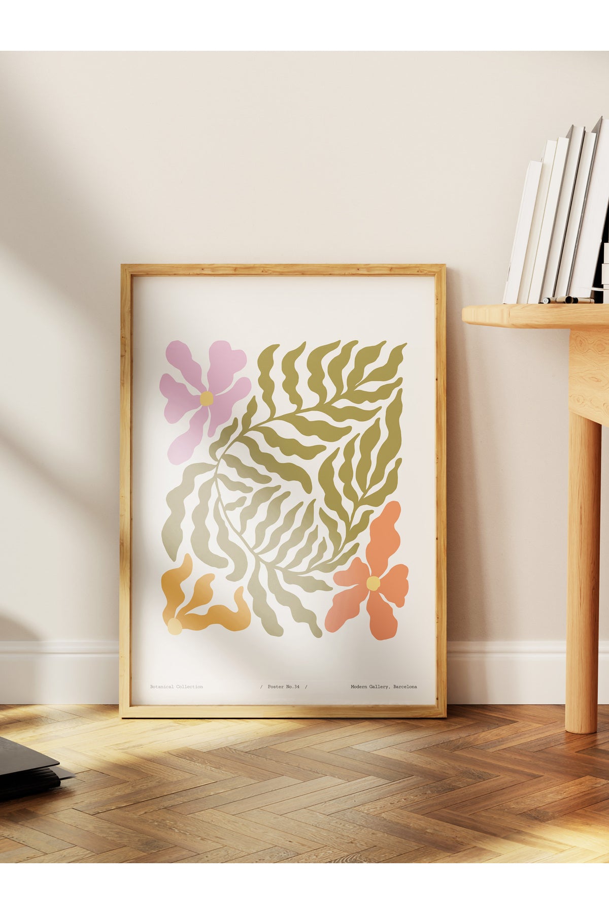 Soft Bohem Duvar Posteri, İskandinav Temalı Çerçevesiz Poster - Yatak Odası, Salon Duvar Dekoru