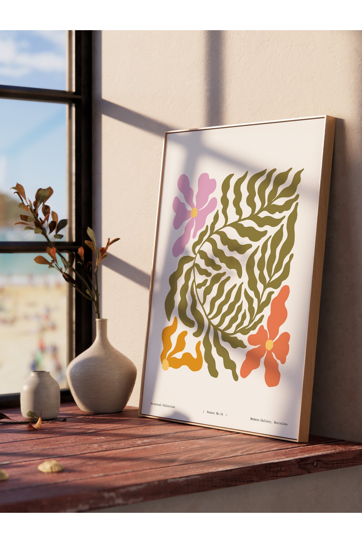 Soft Bohem Duvar Posteri, İskandinav Temalı Çerçevesiz Poster - Yatak Odası, Salon Duvar Dekoru