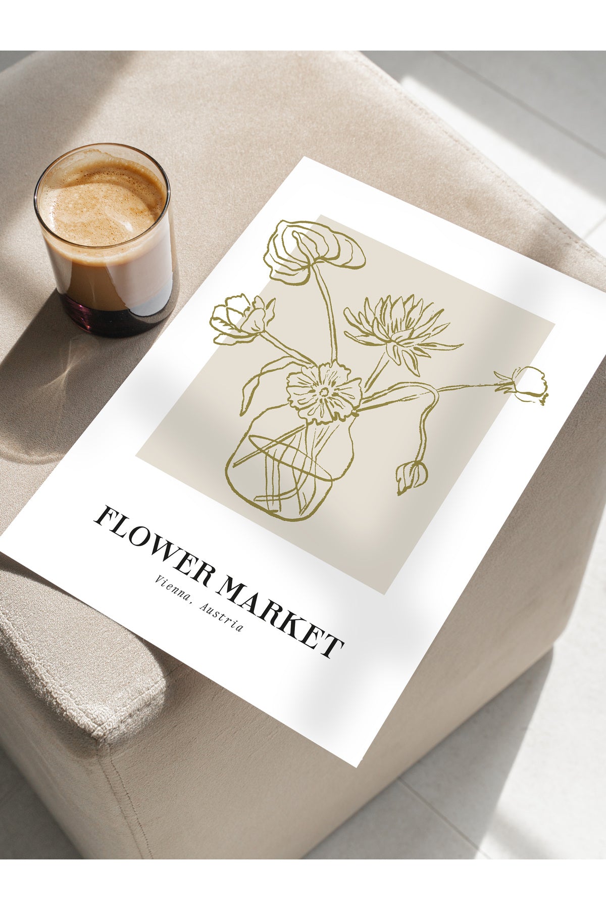 Soft Bohem Duvar Posteri, İskandinav Temalı Çerçevesiz Poster - Yatak Odası, Salon Duvar Dekoru