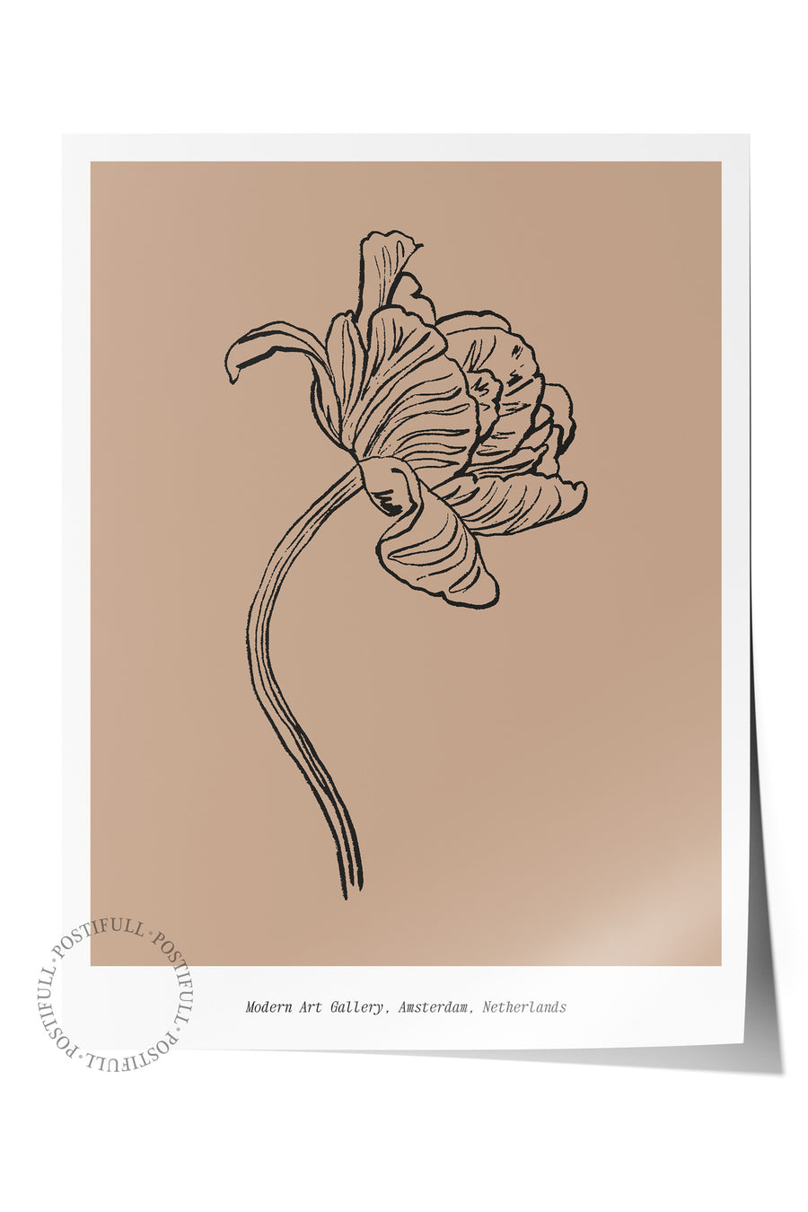 Farklı Tonlarda Çiçek Çizimi Bohem & Boho Çerçevesiz Poster