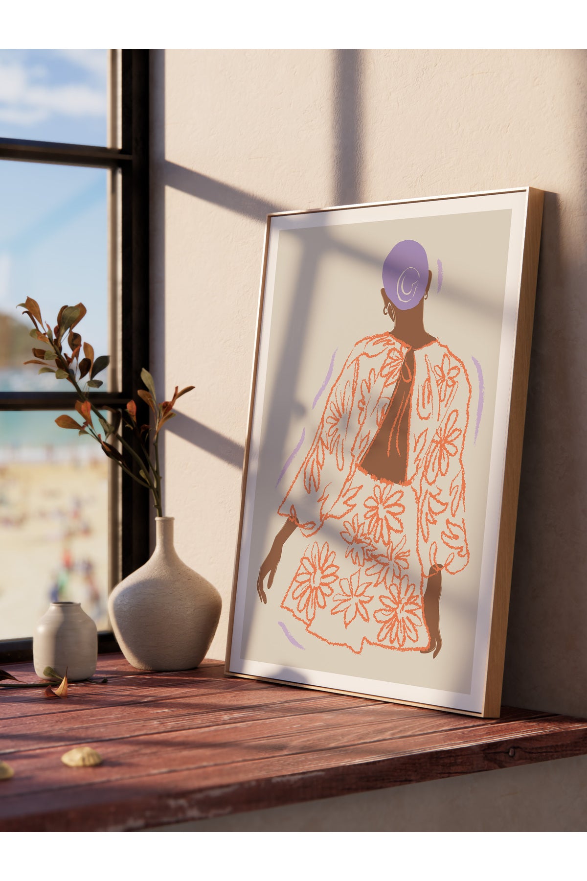 Soft Bohem Duvar Posteri, İskandinav Temalı Çerçevesiz Poster - Yatak Odası, Salon Duvar Dekoru