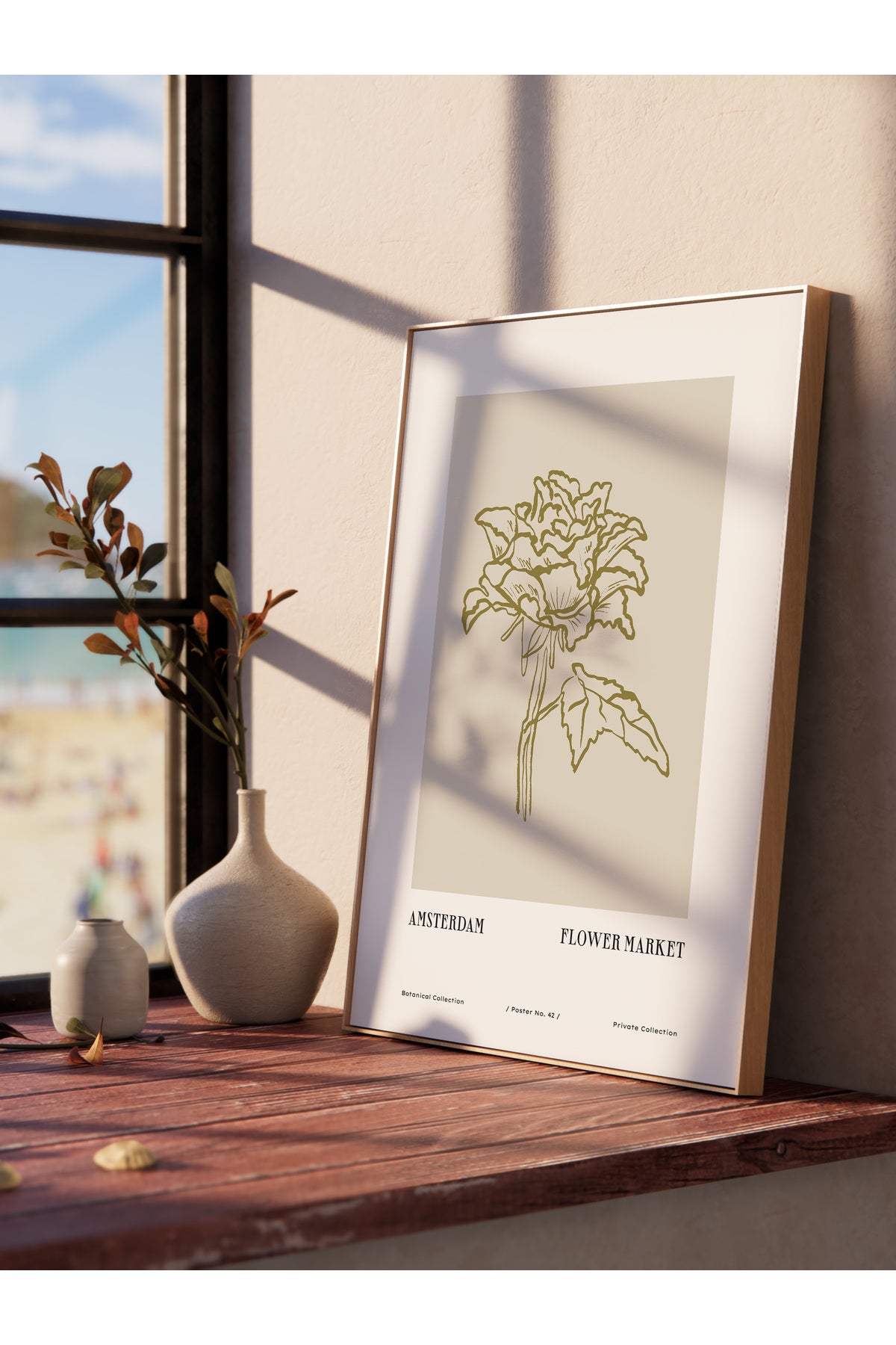 Soft Bohem Duvar Posteri, İskandinav Temalı Çerçevesiz Poster - Yatak Odası, Salon Duvar Dekoru