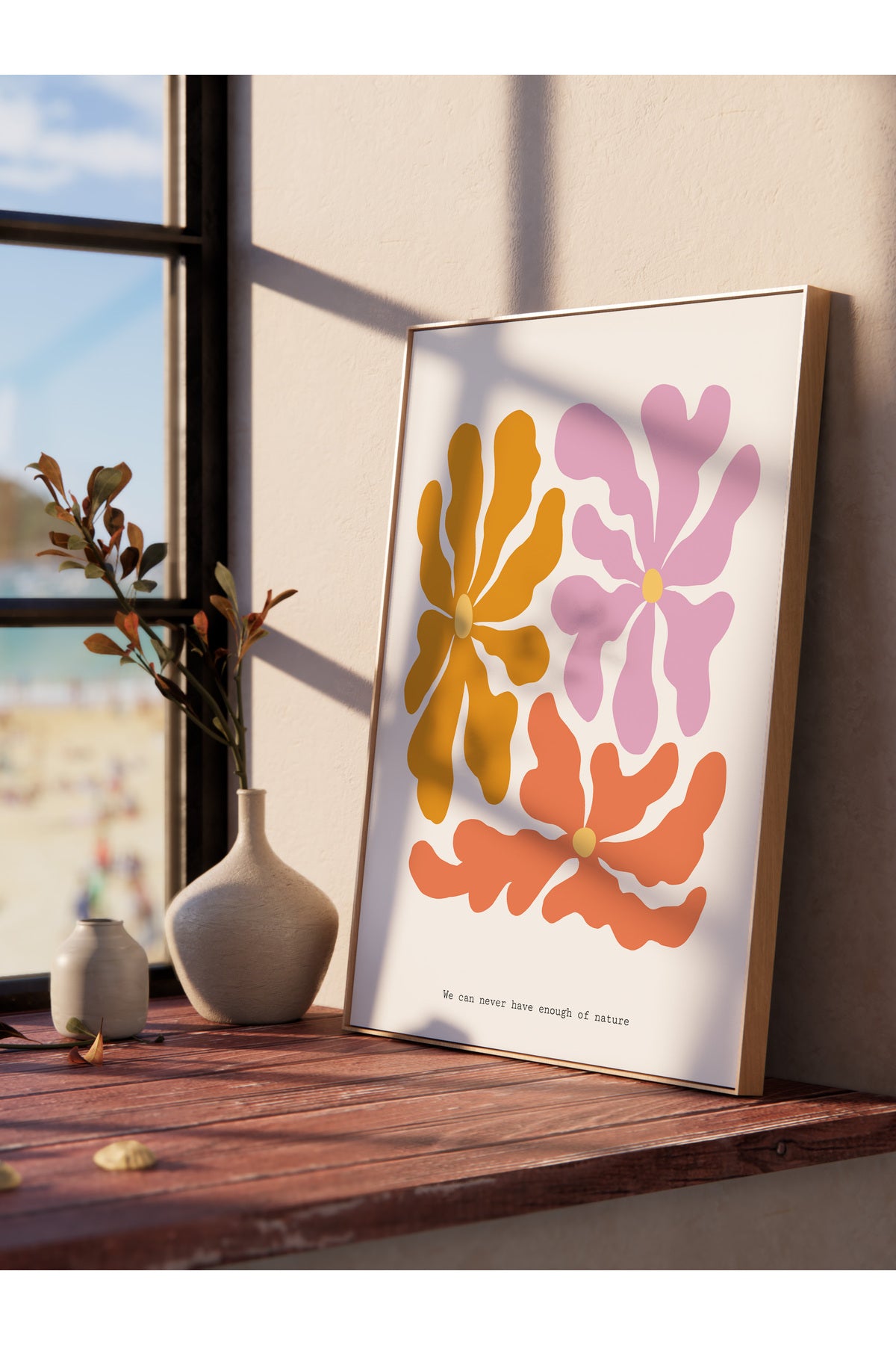 Soft Bohem Duvar Posteri, İskandinav Temalı Çerçevesiz Poster - Yatak Odası, Salon Duvar Dekoru