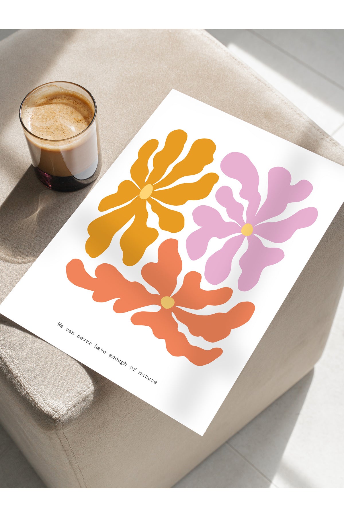 Soft Bohem Duvar Posteri, İskandinav Temalı Çerçevesiz Poster - Yatak Odası, Salon Duvar Dekoru