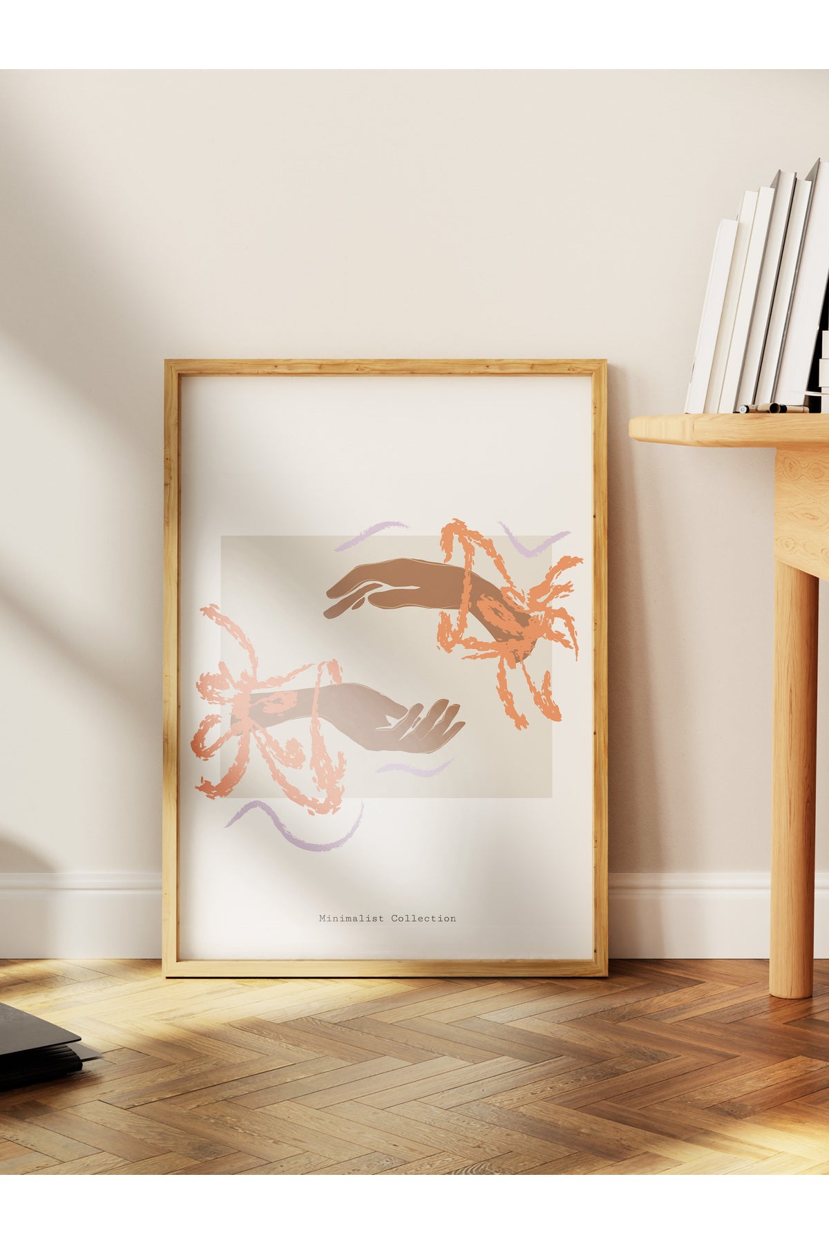 Soft Bohem Duvar Posteri, İskandinav Temalı Çerçevesiz Poster - Yatak Odası, Salon Duvar Dekoru