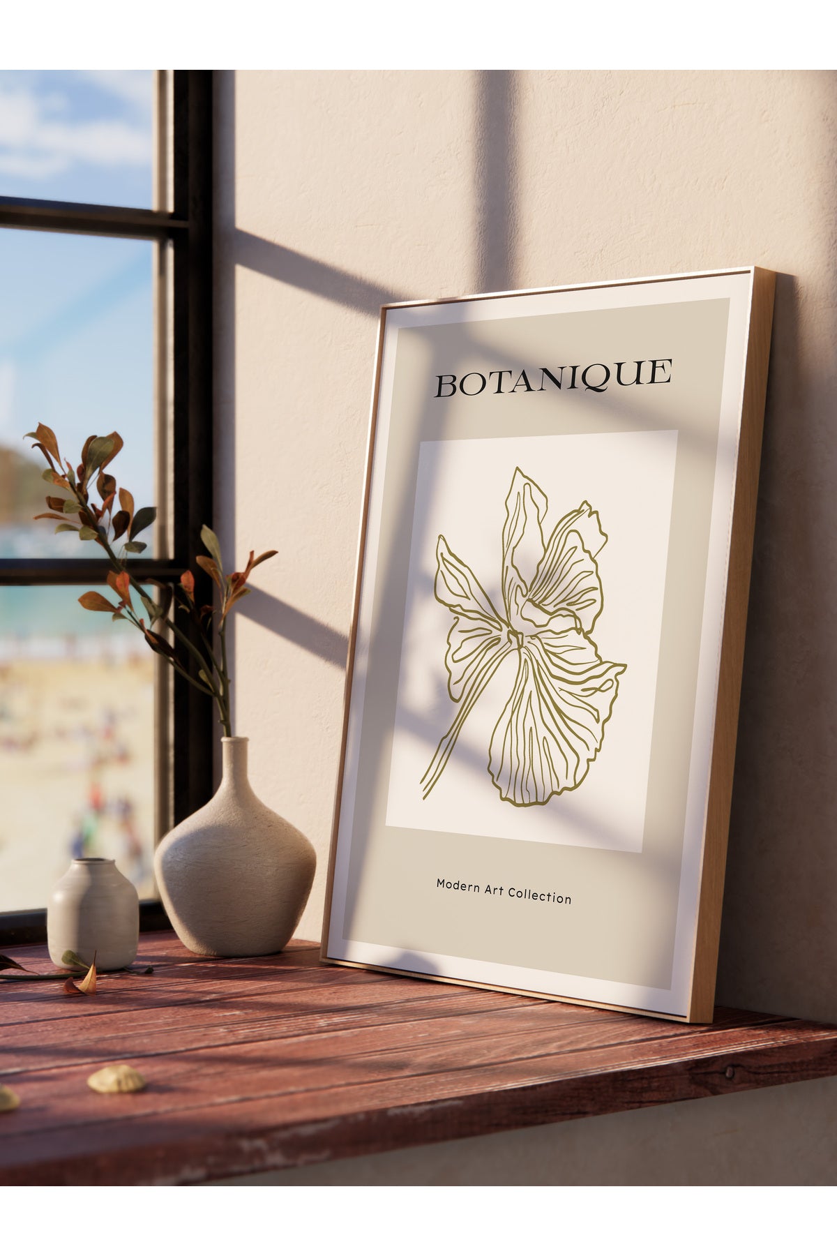 Soft Bohem Duvar Posteri, İskandinav Temalı Çerçevesiz Poster - Yatak Odası, Salon Duvar Dekoru