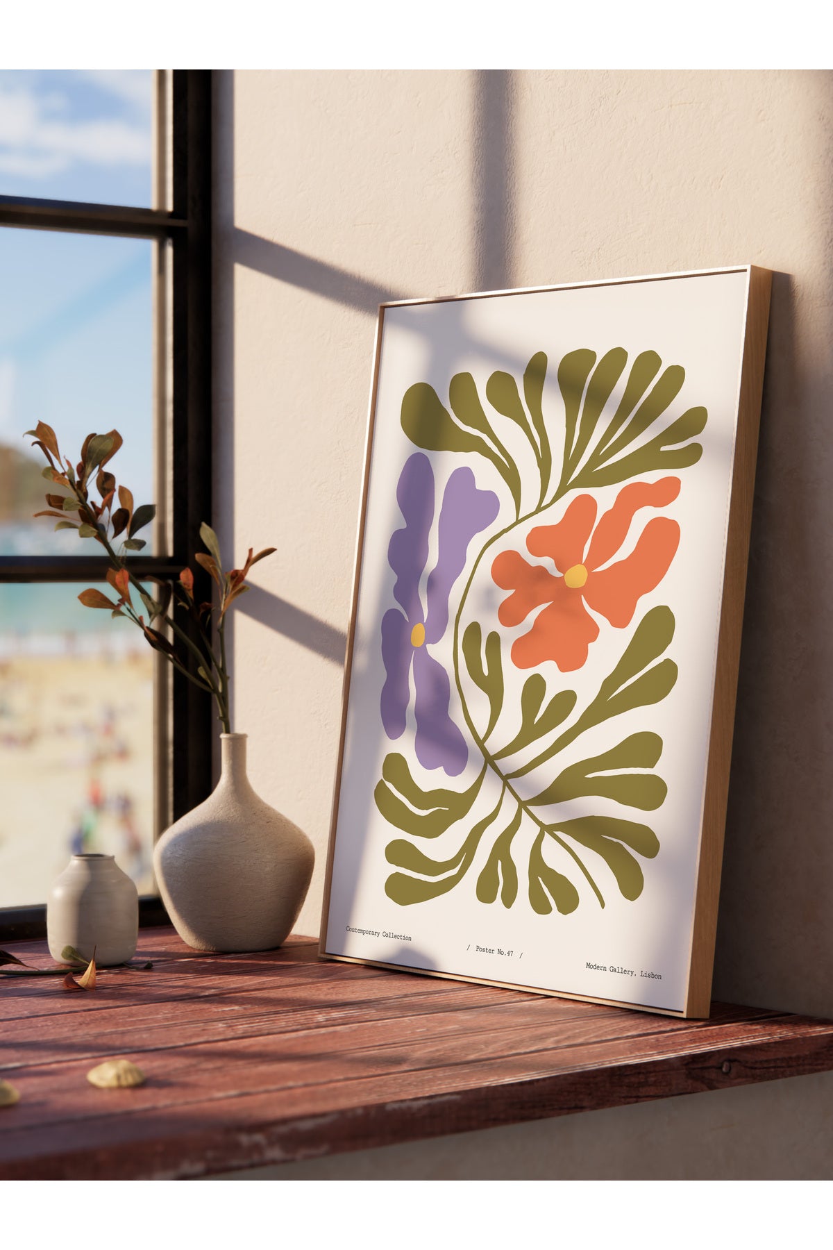 Soft Bohem Duvar Posteri, İskandinav Temalı Çerçevesiz Poster - Yatak Odası, Salon Duvar Dekoru