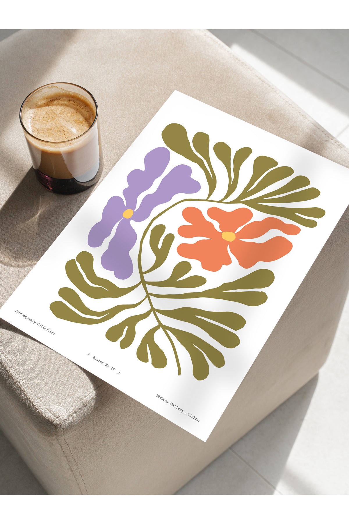 Soft Bohem Duvar Posteri, İskandinav Temalı Çerçevesiz Poster - Yatak Odası, Salon Duvar Dekoru