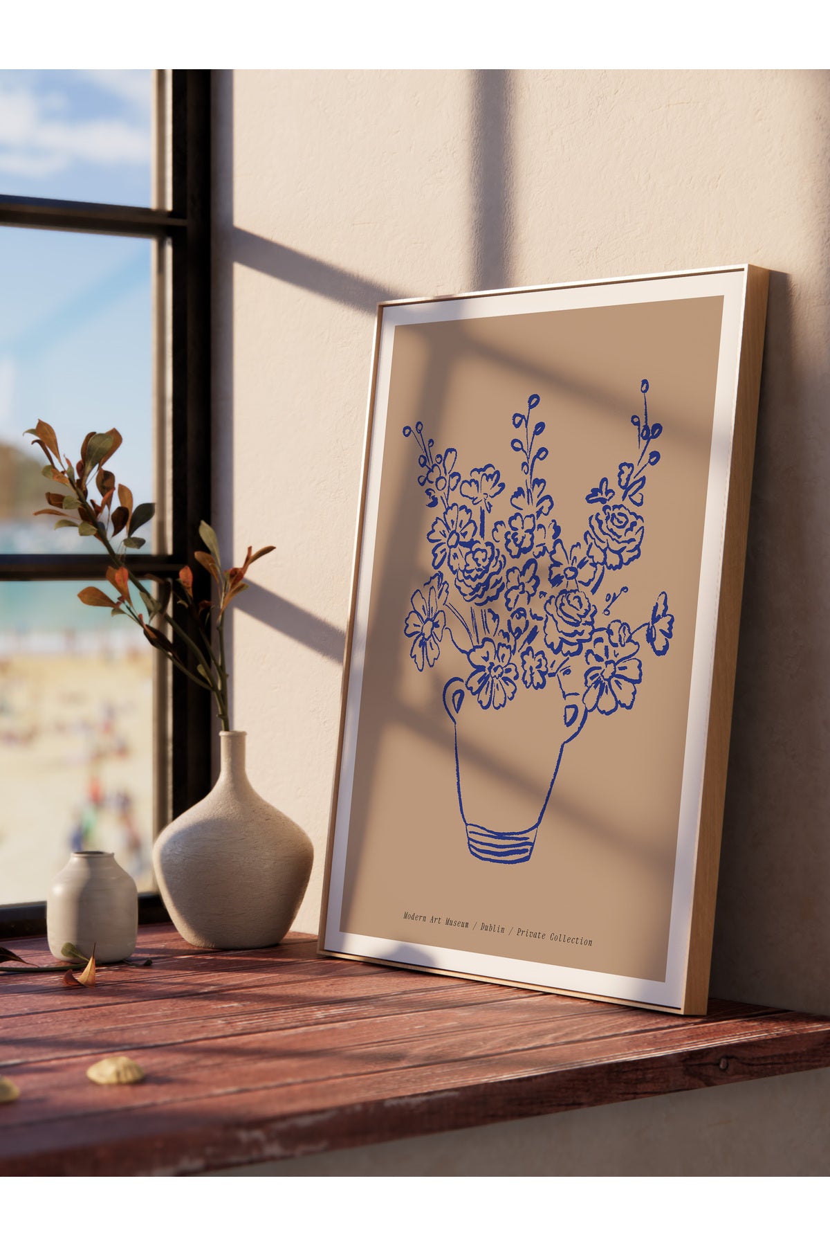 Soft Bohem Duvar Posteri, İskandinav Temalı Çerçevesiz Poster - Yatak Odası, Salon Duvar Dekoru