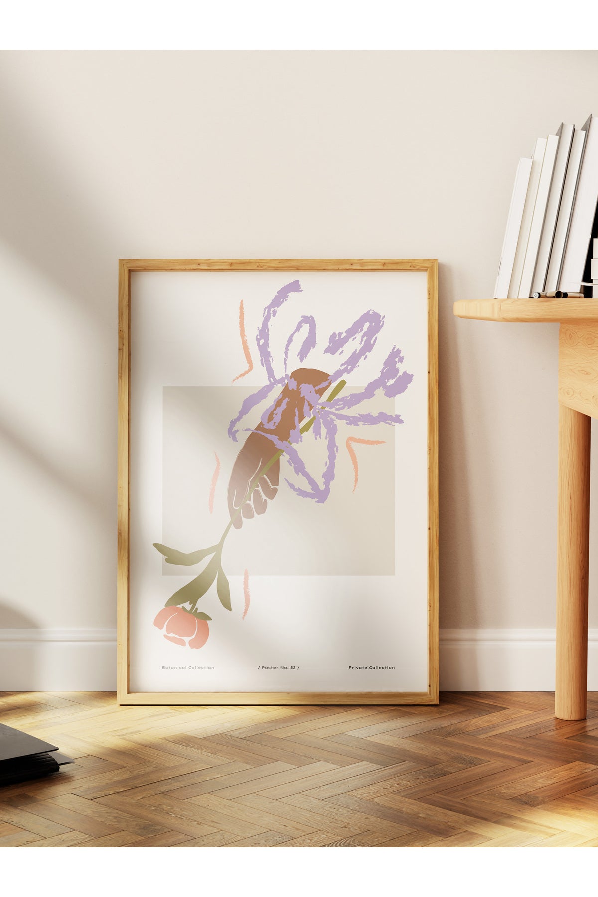 Soft Bohem Duvar Posteri, İskandinav Temalı Çerçevesiz Poster - Yatak Odası, Salon Duvar Dekoru