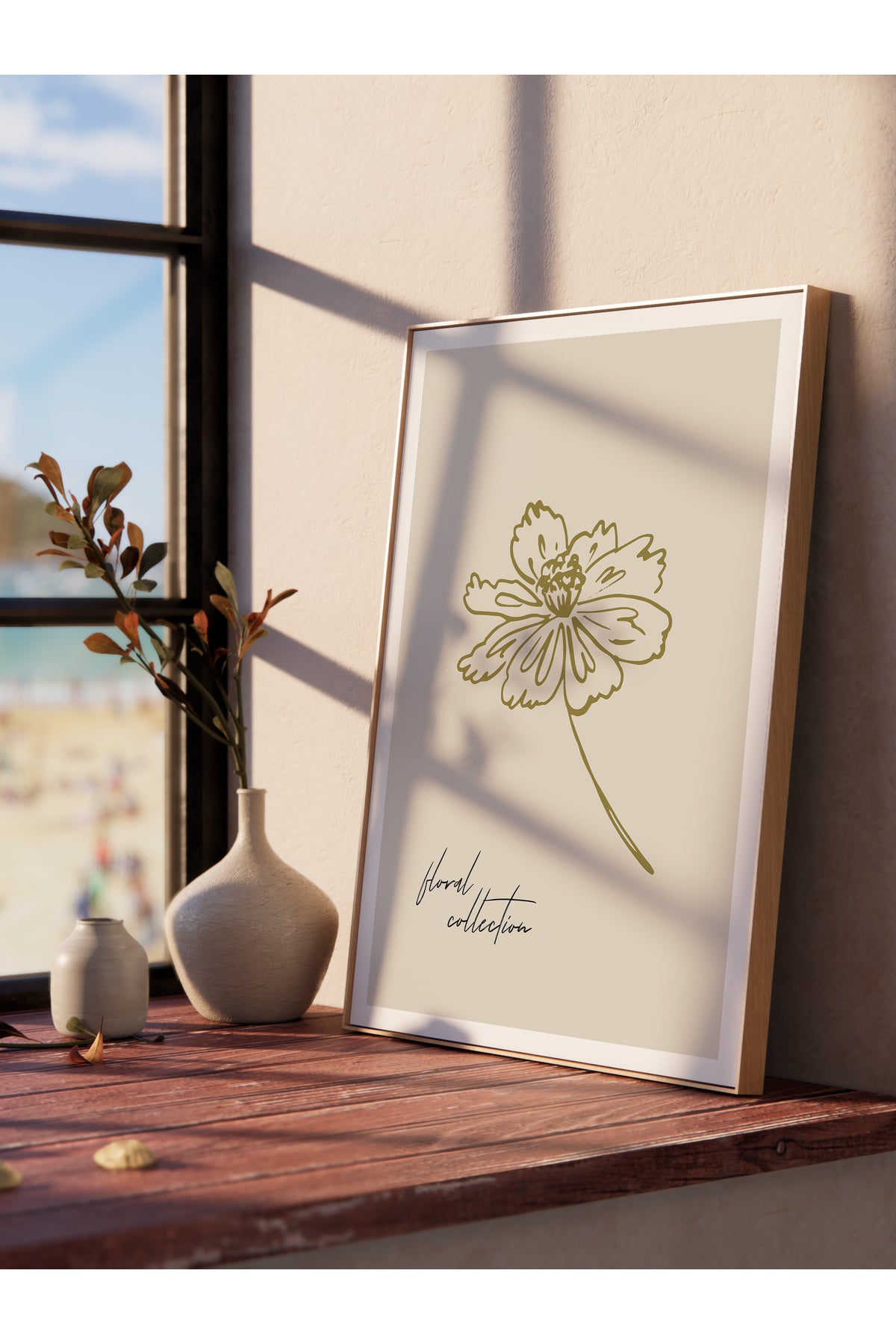 Soft Bohem Duvar Posteri, İskandinav Temalı Çerçevesiz Poster - Yatak Odası, Salon Duvar Dekoru