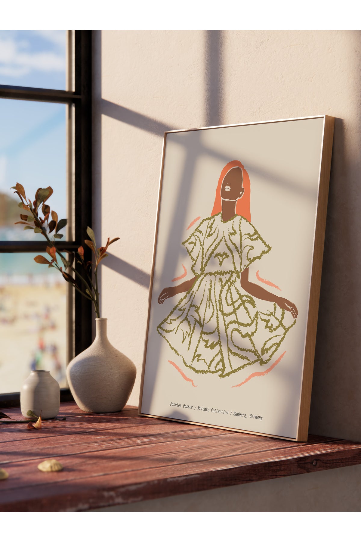 Soft Bohem Duvar Posteri, İskandinav Temalı Çerçevesiz Poster - Yatak Odası, Salon Duvar Dekoru