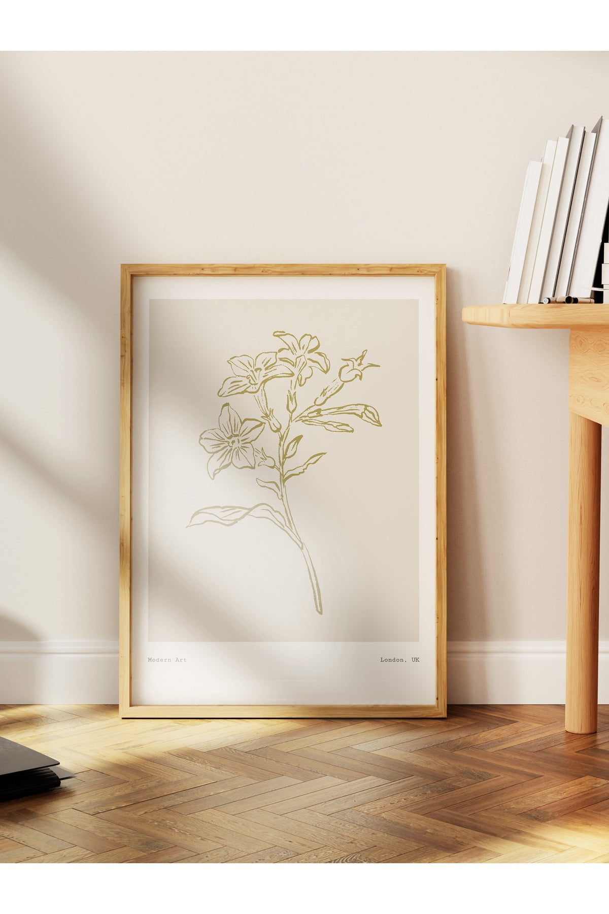 Soft Bohem Duvar Posteri, İskandinav Temalı Çerçevesiz Poster - Yatak Odası, Salon Duvar Dekoru