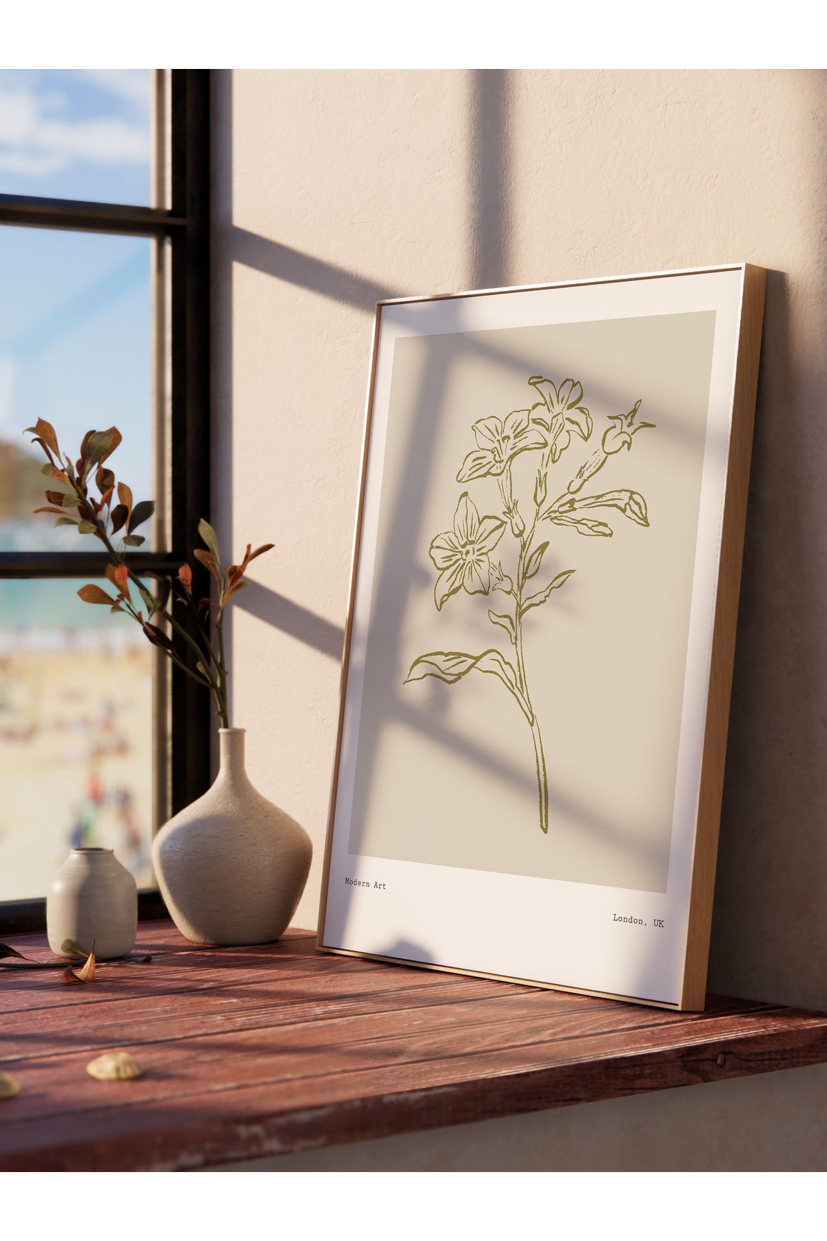 Soft Bohem Duvar Posteri, İskandinav Temalı Çerçevesiz Poster - Yatak Odası, Salon Duvar Dekoru