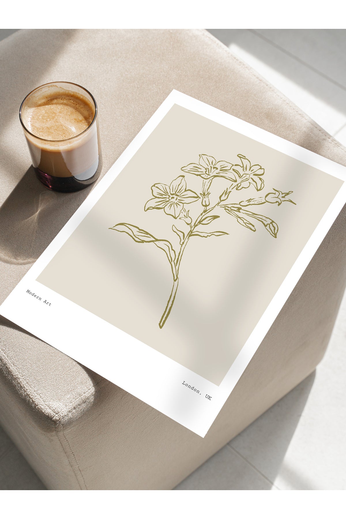 Soft Bohem Duvar Posteri, İskandinav Temalı Çerçevesiz Poster - Yatak Odası, Salon Duvar Dekoru