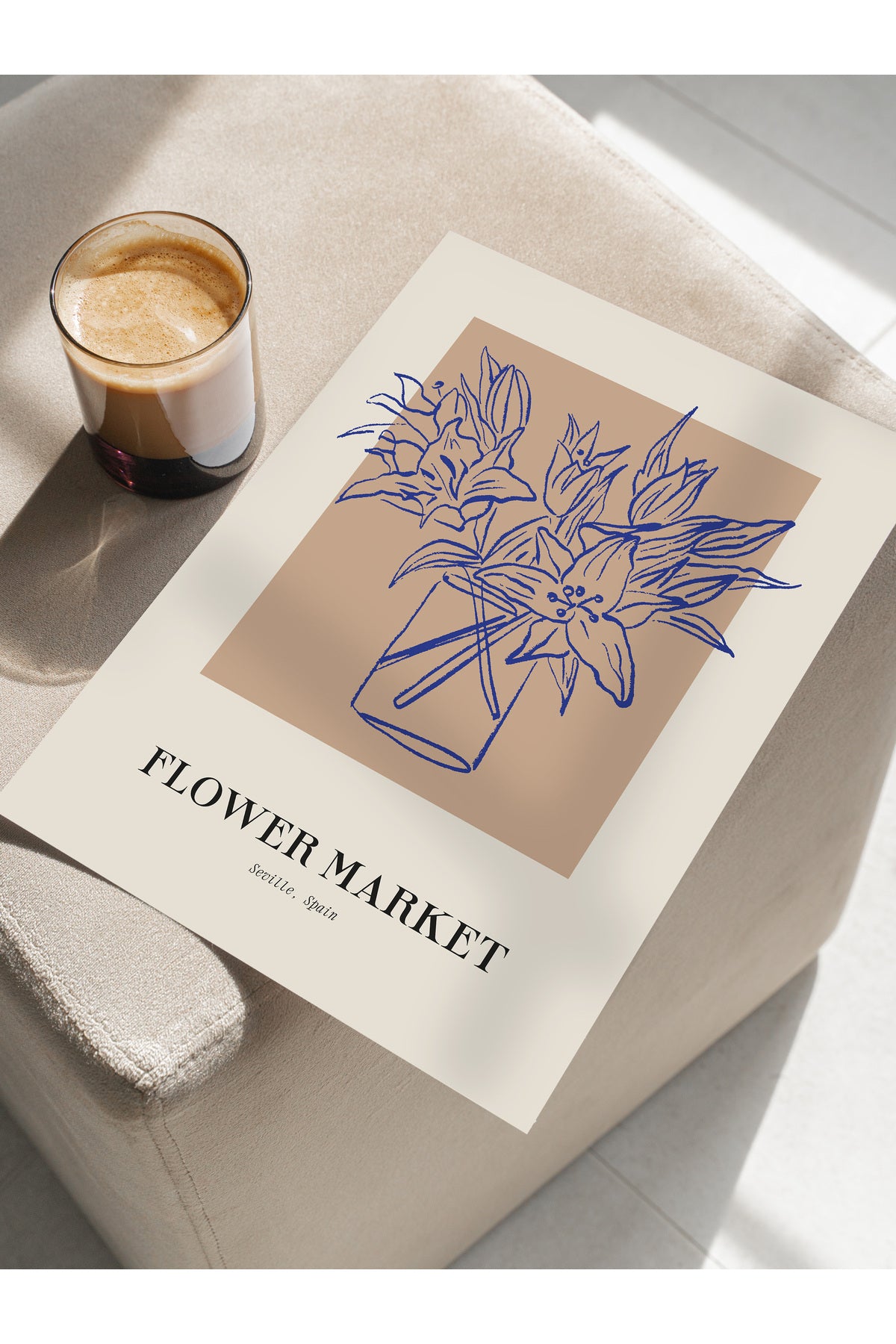 Soft Bohem Duvar Posteri, İskandinav Temalı Çerçevesiz Poster - Yatak Odası, Salon Duvar Dekoru